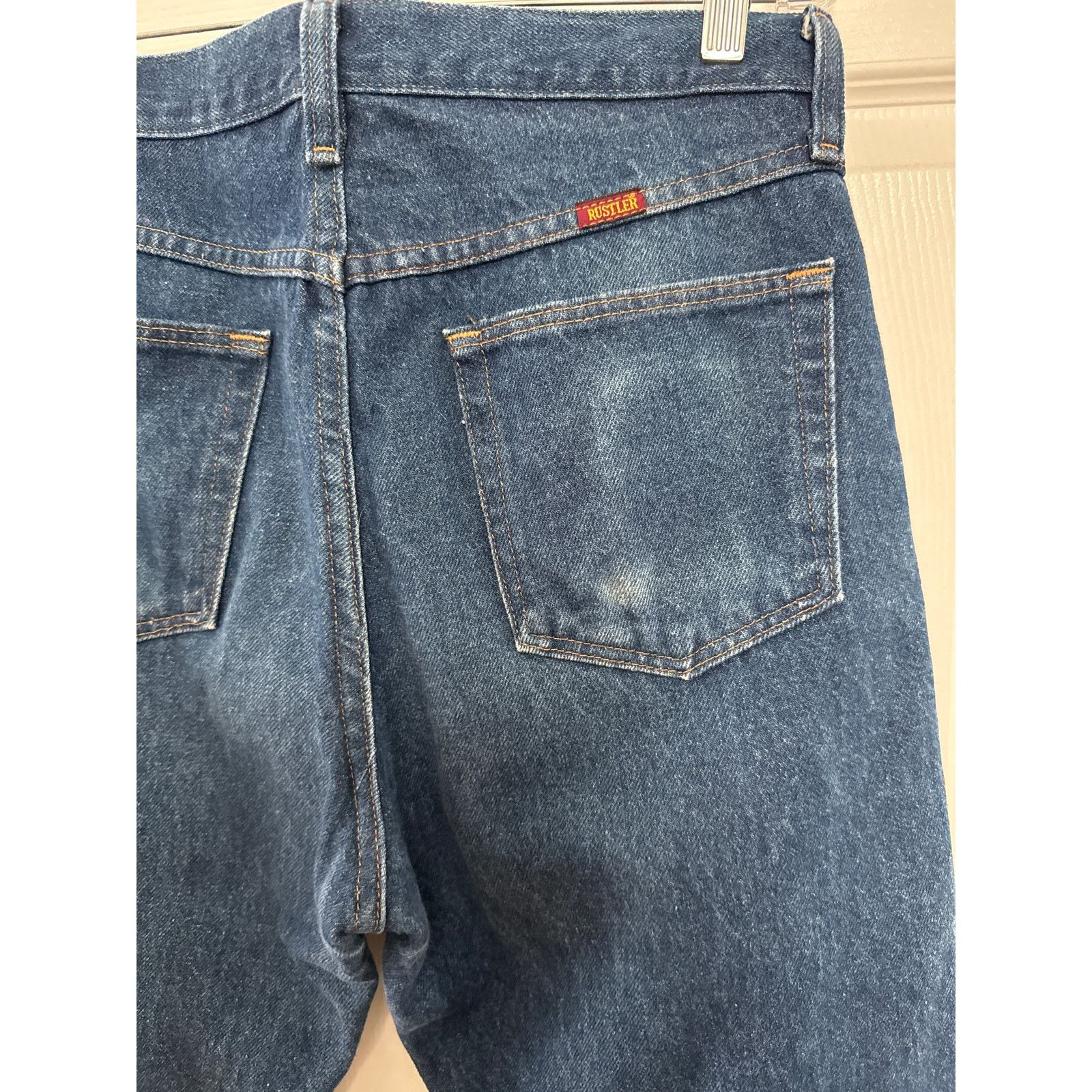 Vintage Y2K Rustler dark blue bootcut high waisted jeans 33X32 Size US 33 - 5 Thumbnail