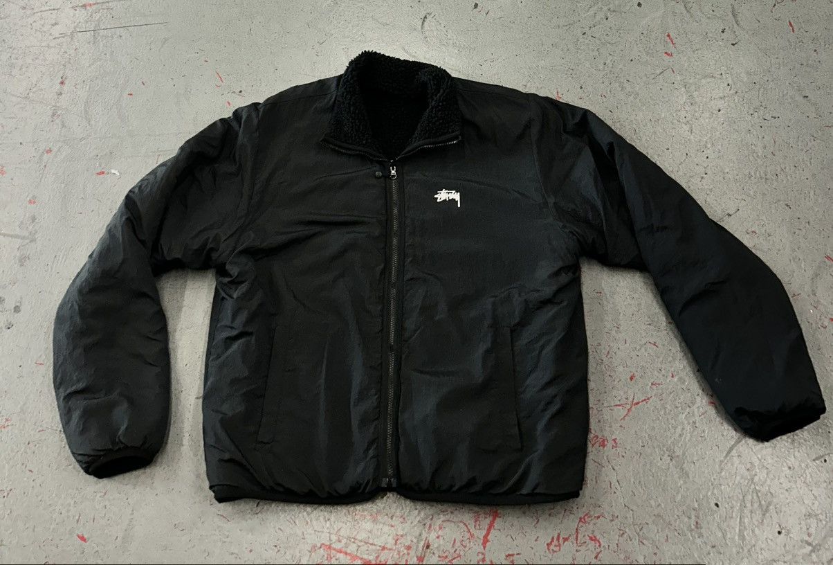 Stussy Stüssy Black Sherpa Reversible Jacket Size Large Size US L / EU 52-54 / 3 - 4 Thumbnail