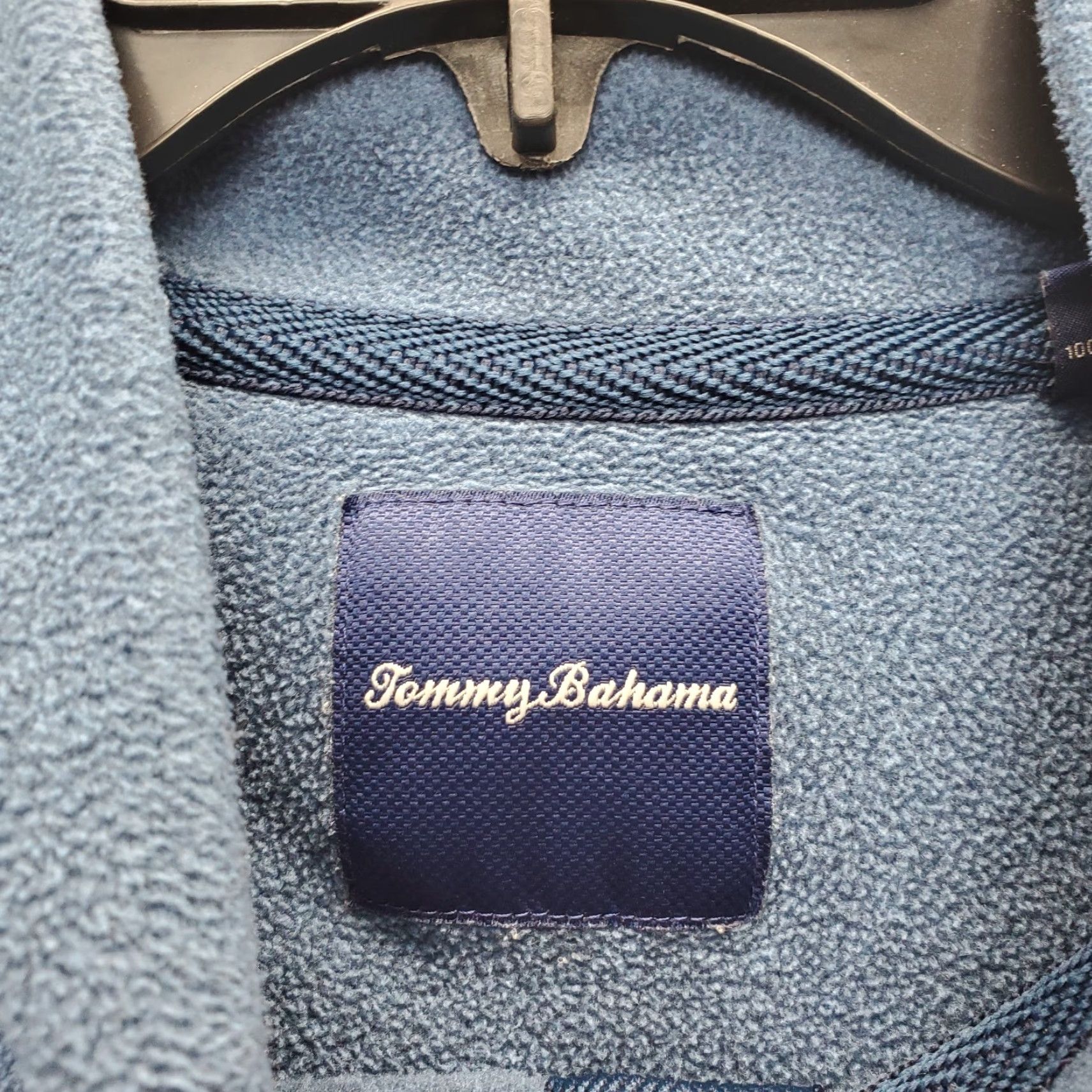 Tommy Bahama Tommy Bahama Sweatshirt Mens Large Blue Embroidered Logo 1/4 Snap Button Mock Neck Pullover Shirt Size US L / EU 52-54 / 3 - 5 Thumbnail