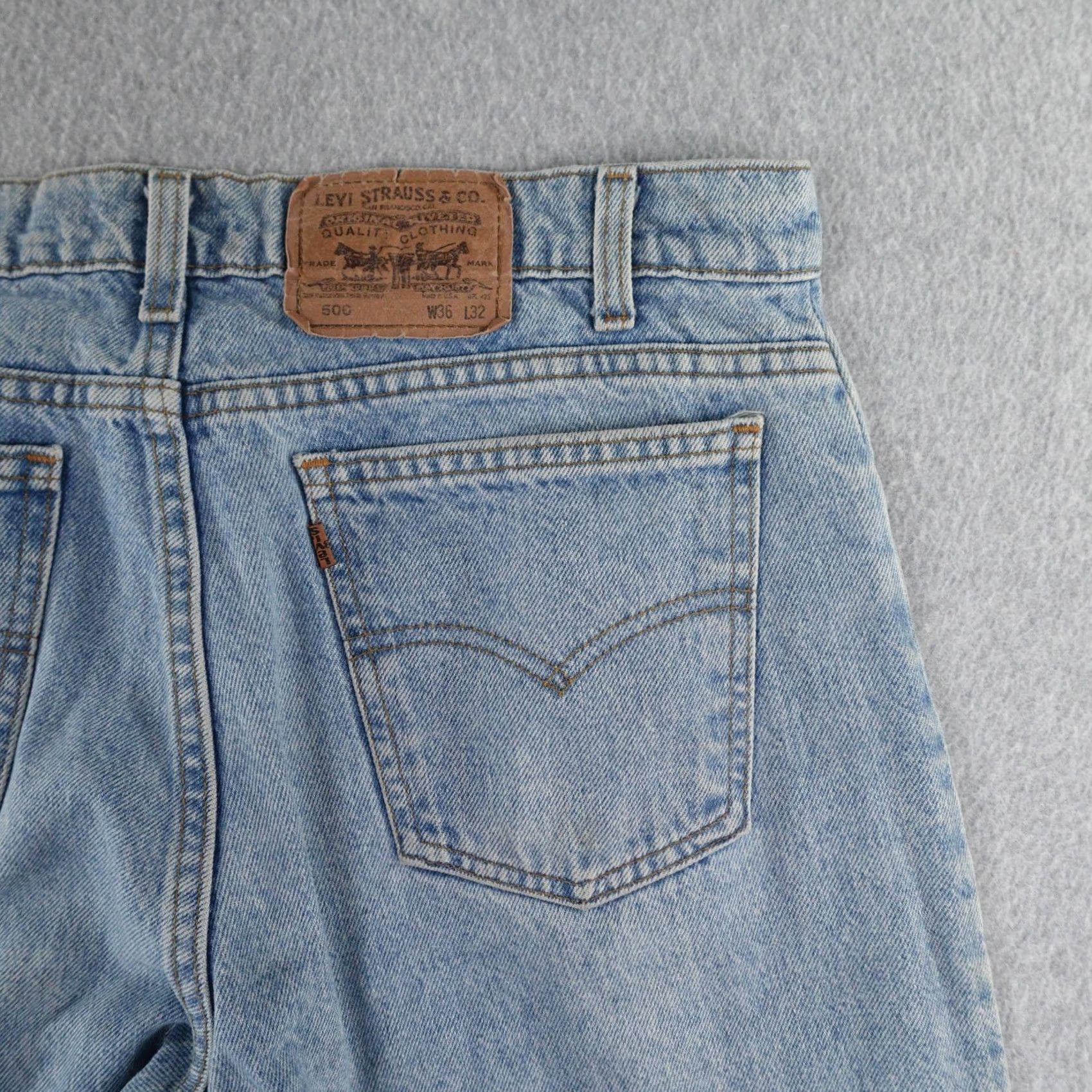Levi's VINTAGE Levi's 506 Jeans Regular Straight 36 (36x32) Blue Denim 5-Pocket Men Mens Jeans 90s Theme Size US 36 / EU 52 - 6 Thumbnail