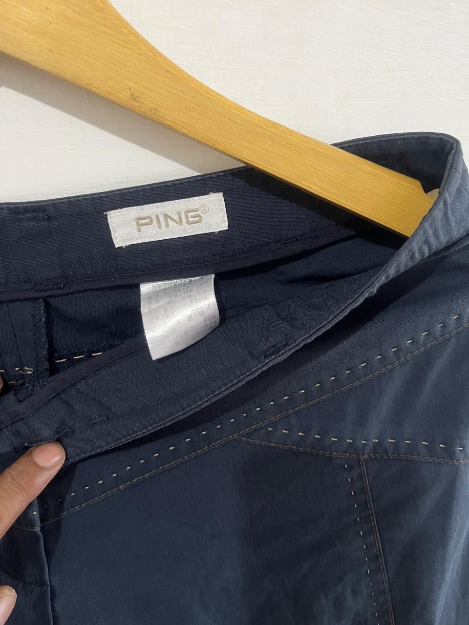 Japanese Brand Pants pink golf Navy Blue Vintage Size US 32 / EU 48 - 7 Thumbnail