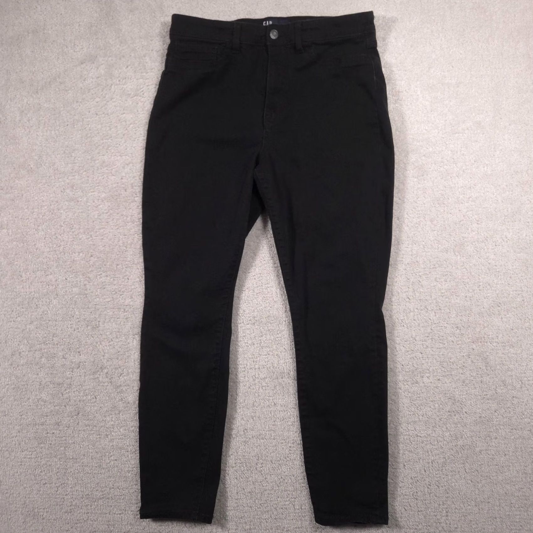 Gap VINTAGE Gap Favorite Jegging Jeans Womens 10/30 Black Dark Wash High Rise Slim Stretch Size 32" / US 10 / IT 46 - 2 Thumbnail