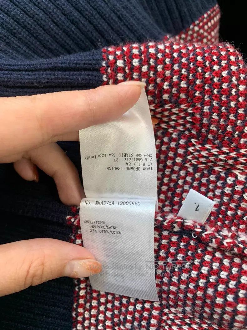 Thom Browne Thom Browne Red Houndstooth Sweater Size US S / EU 44-46 / 1 - 6 Thumbnail