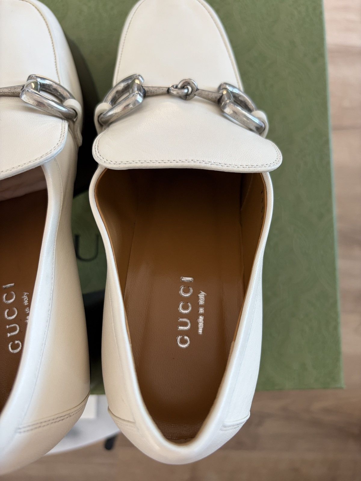 Gucci Gucci platform horsebit loafer white Size US 7 / IT 37 - 12 Thumbnail