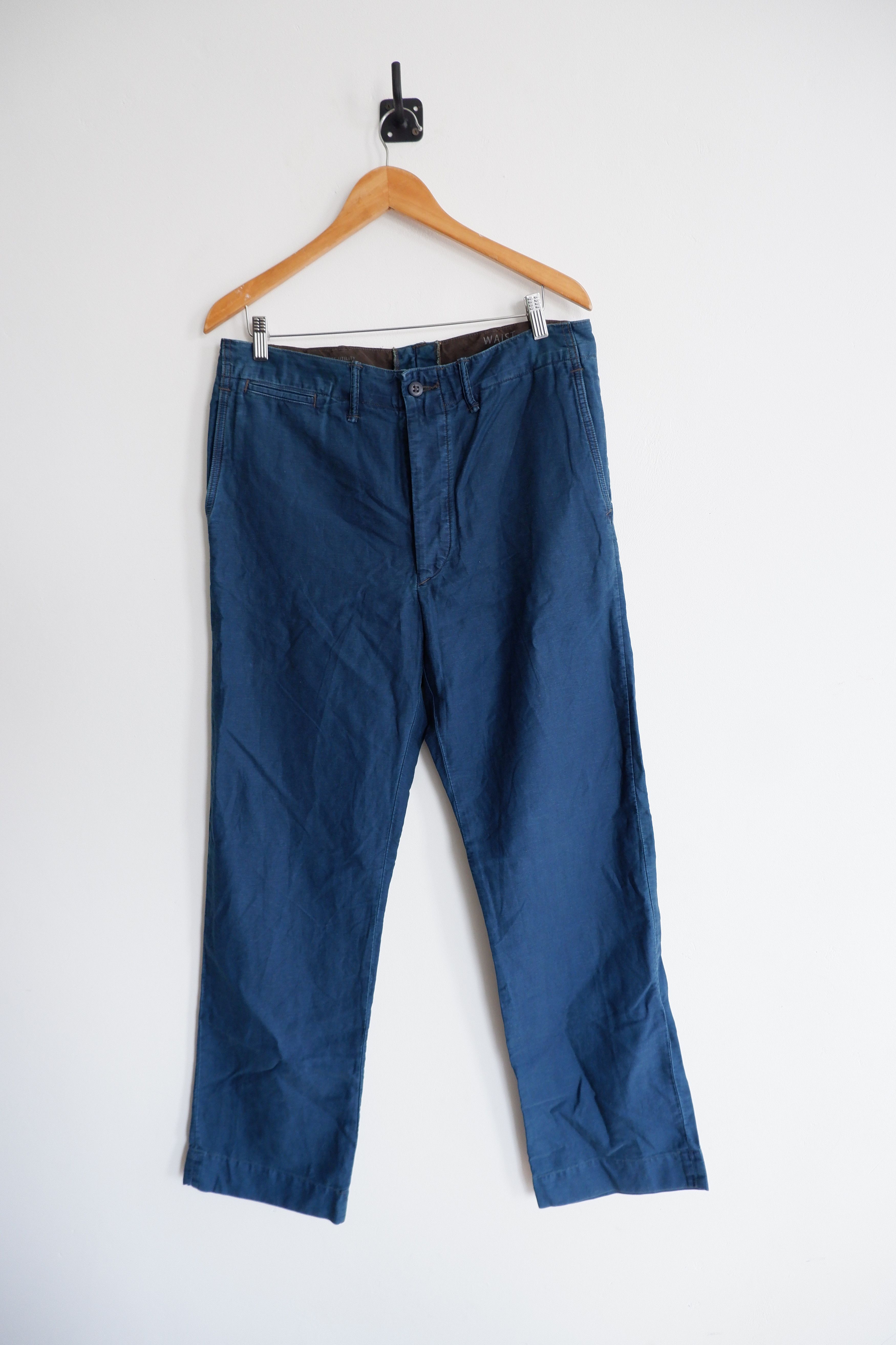 RRL Ralph Lauren Vintage Double RL Indigo Pants Size US 34 / EU 50 - 1 Thumbnail