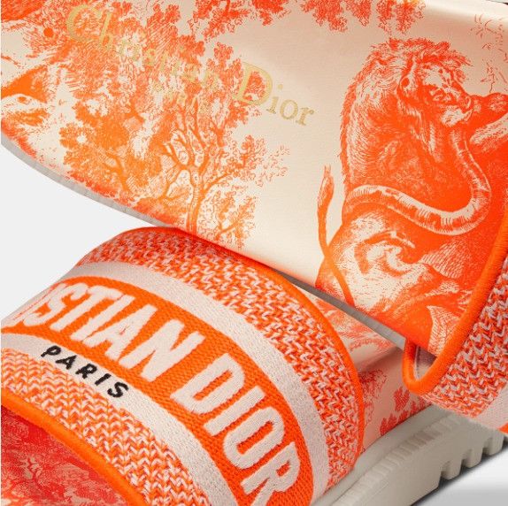 Dior o1w1db10724 Dway Slides in Orange/White Size US 12 / IT 42 - 5 Thumbnail