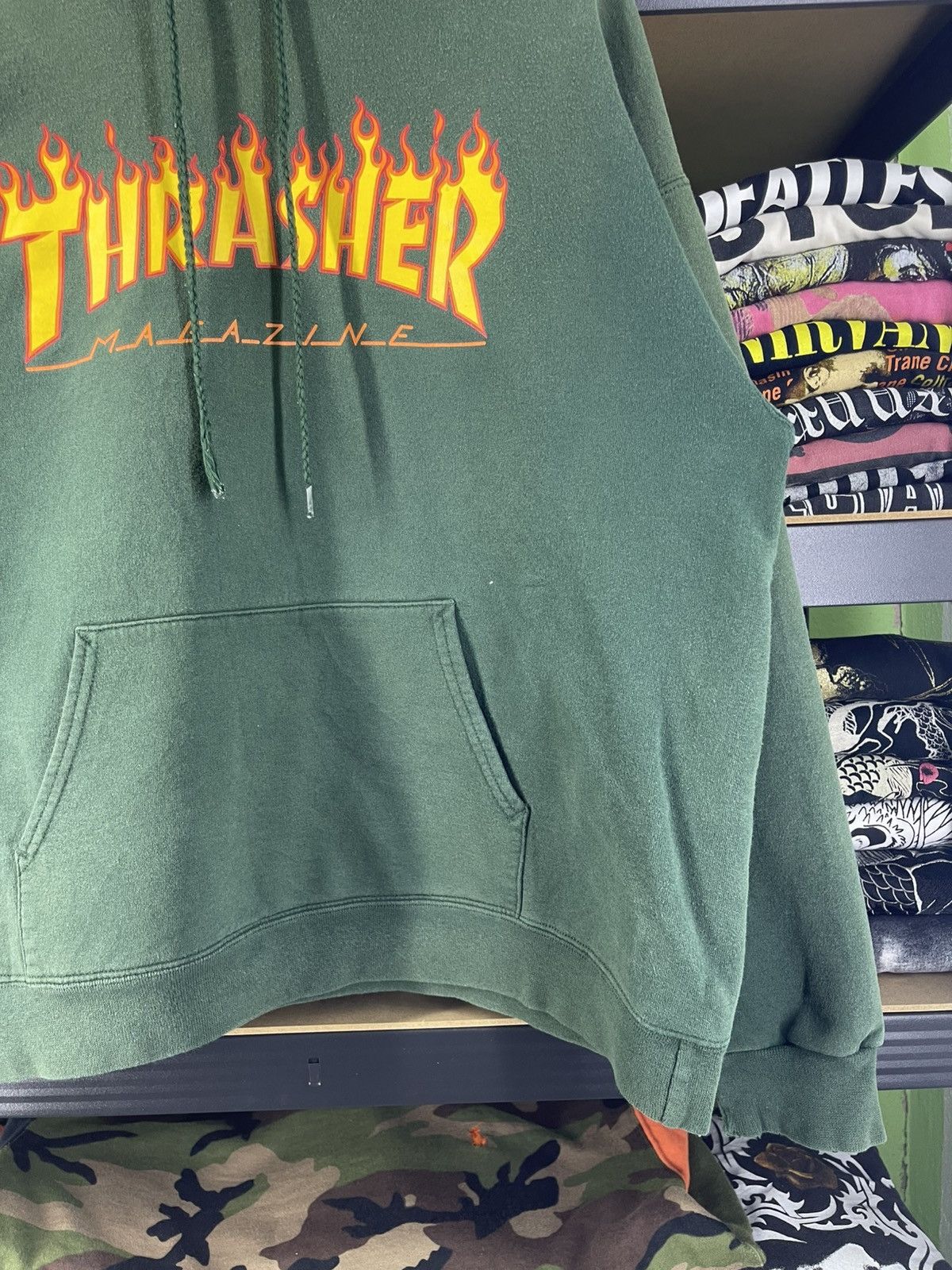 Thrasher Vintage 2000's Thrasher Megazine Flame Green Hoodie Size US M / EU 48-50 / 2 - 4 Thumbnail