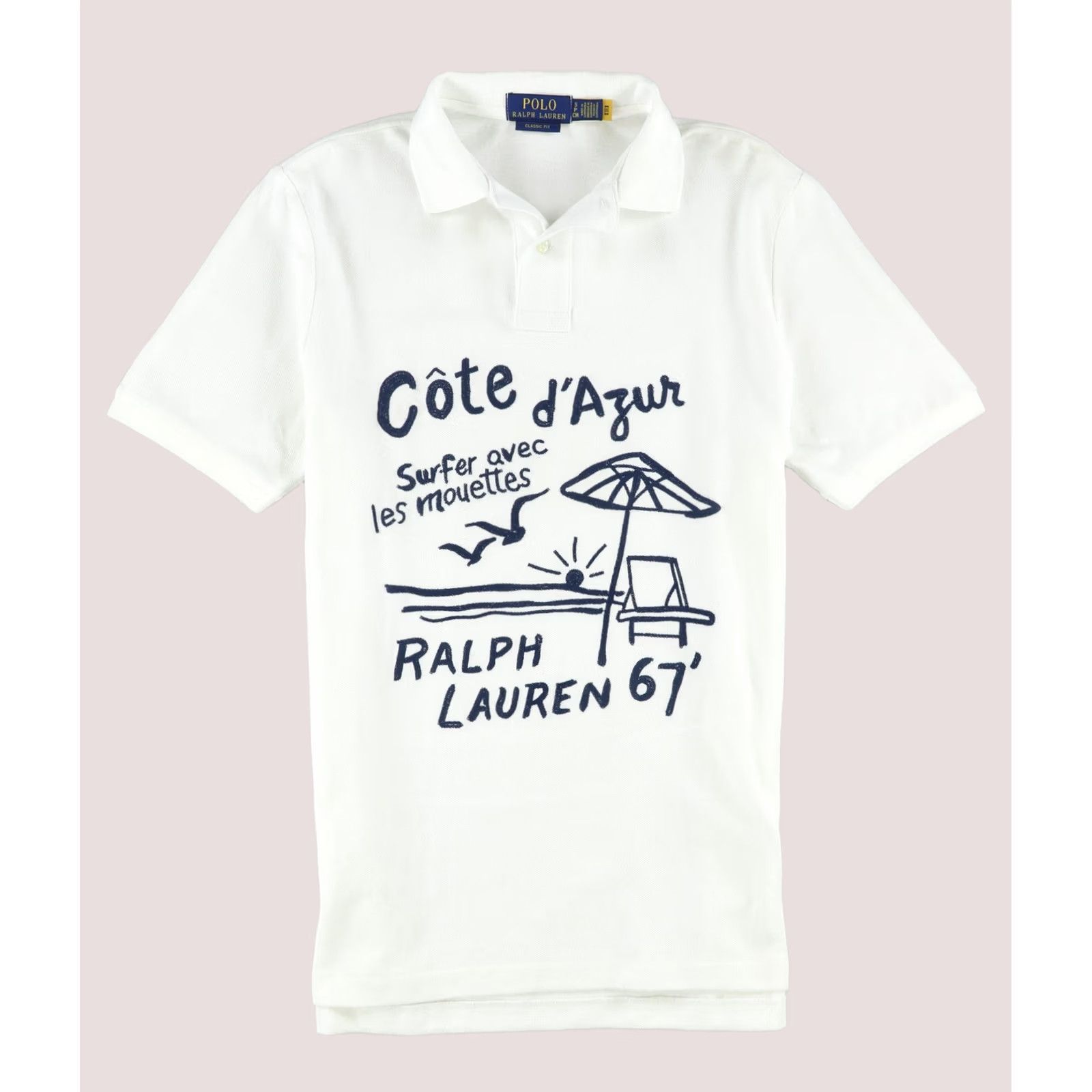 Ralph Lauren Ralph Lauren Mens Embroidered Polo Shirt, white, S Size US S / EU 44-46 / 1 - 1 Thumbnail