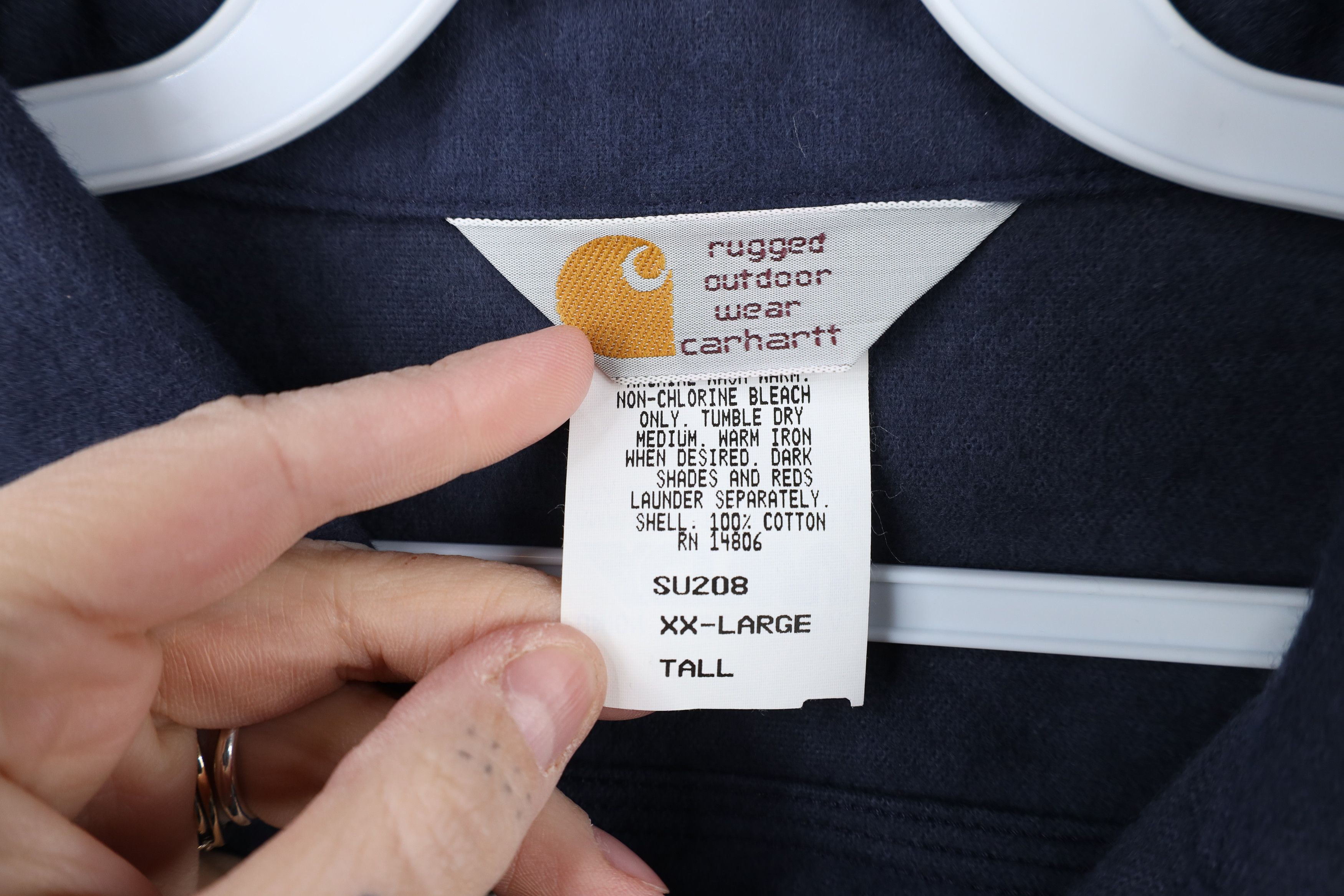 Carhartt × Vintage Deadstock Vintage 90s Carhartt Chamois Cloth Button Shirt Size US XXL / EU 58 / 5 - 9 Thumbnail
