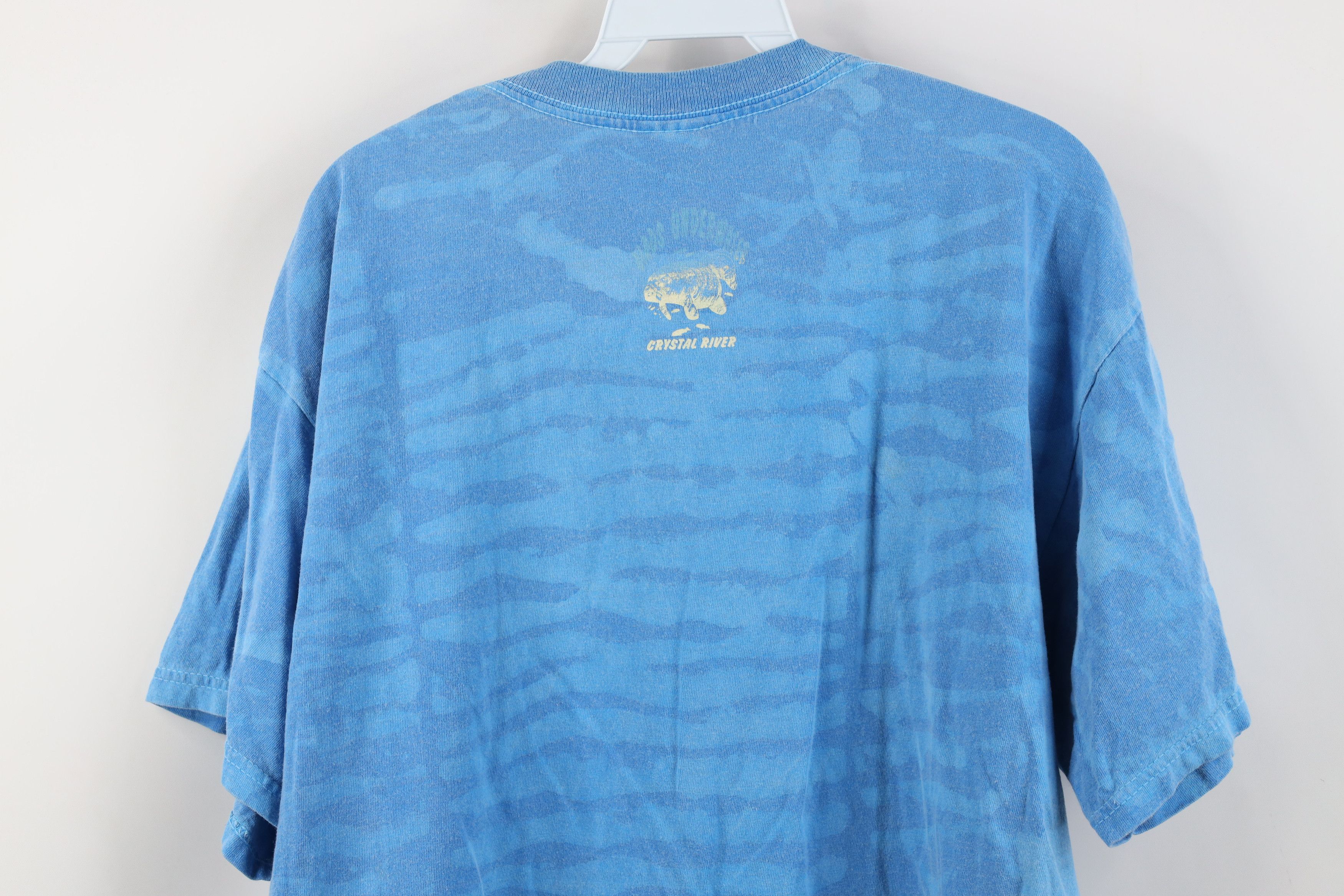 Vintage Vintage 90s Streetwear River Sea Manatee Acid Wash T-Shirt Size US XL / EU 56 / 4 - 12 Thumbnail