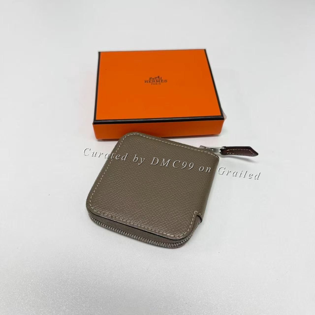 Hermes Hermes Silk Elephant Gray Coin Purse Size ONE SIZE - 1 Thumbnail