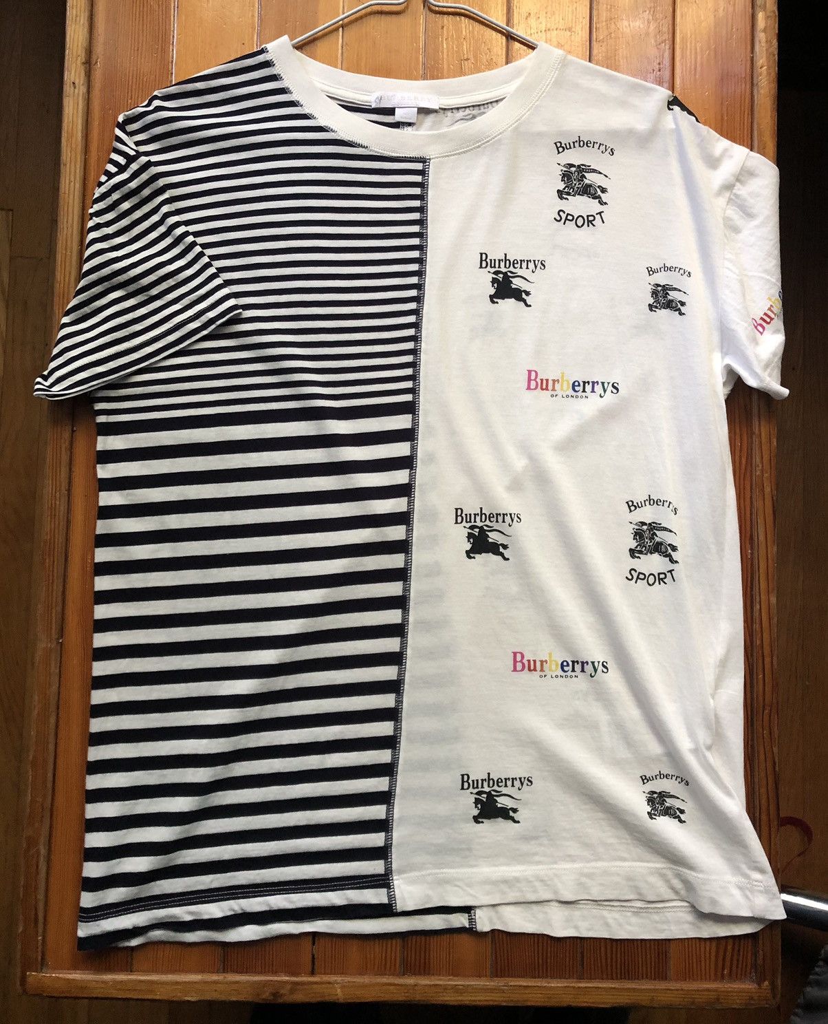 Burberry Divided Stripes & Logos Tee