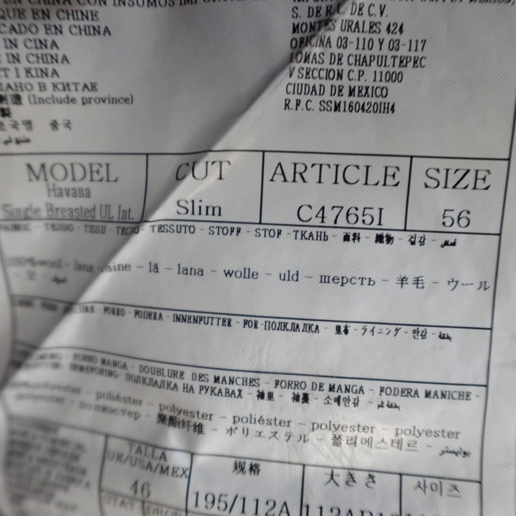 Suitsupply Suitsupply Sport Coat Jacket 46R Blue Wool Notch Lapel Single-Breasted 2-Button Front - Tuxedo Style Mens Regular Vintage: No Size 46R - 4 Thumbnail
