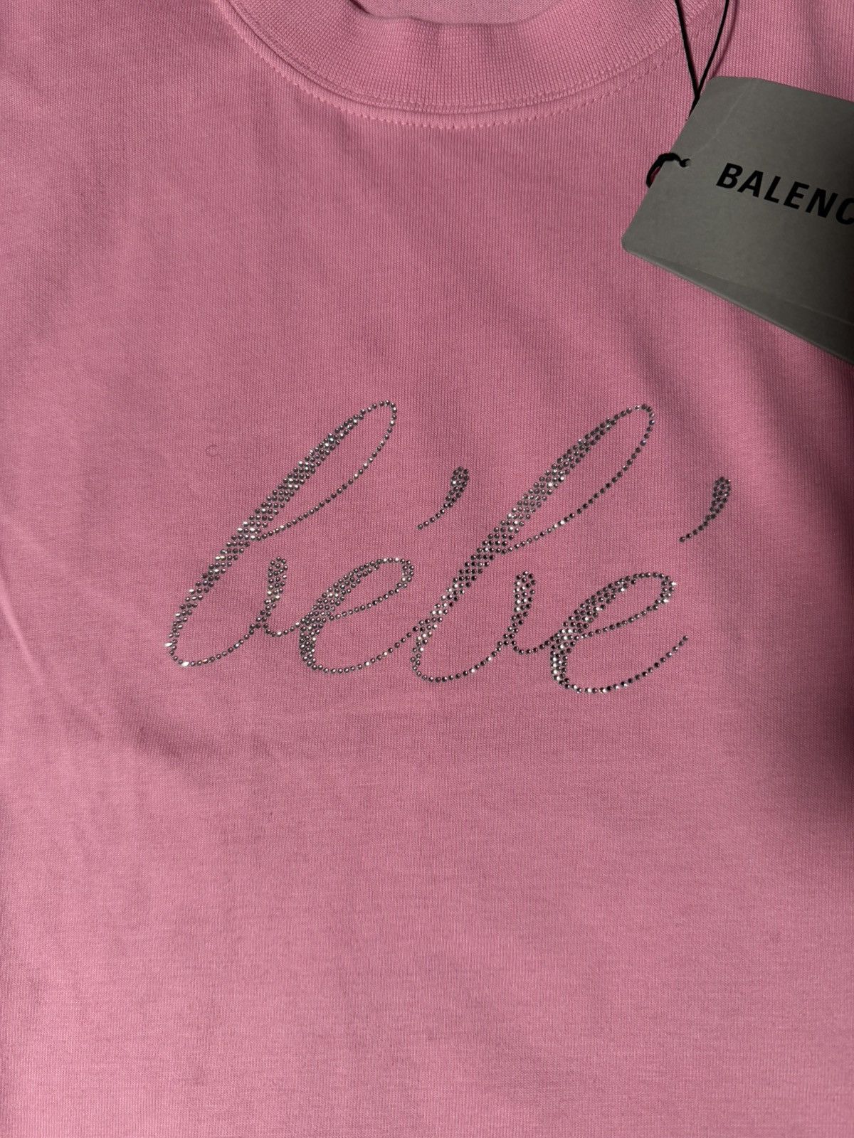 Balenciaga Balenciaga “Bebe’” Rhinestone Tee Size XS / US 0-2 / IT 36-38 - 2 Thumbnail