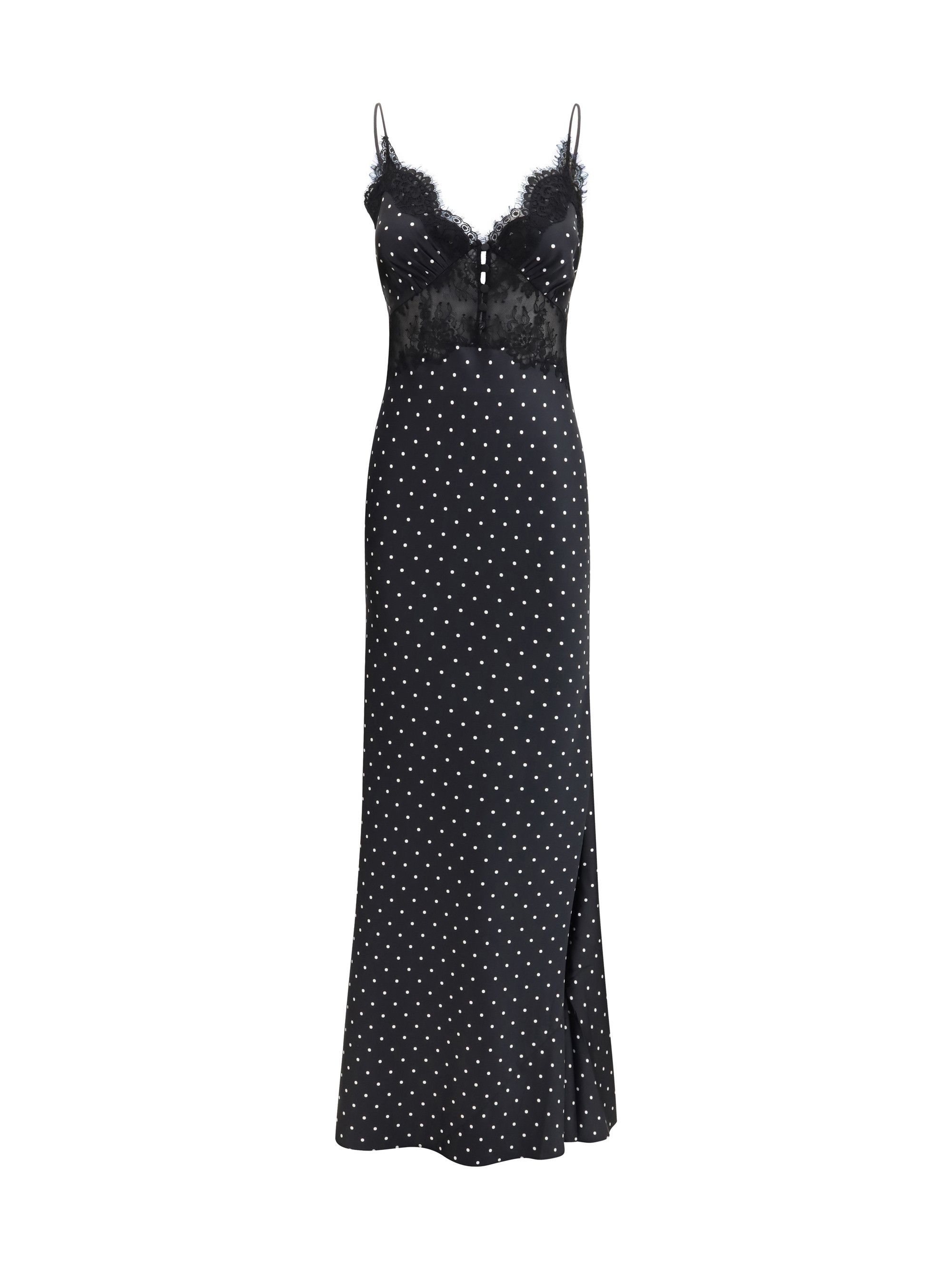 Self-Portrait Polka dot satin maxi Dress Size M / US 6-8 / IT 42-44 - 1 Thumbnail