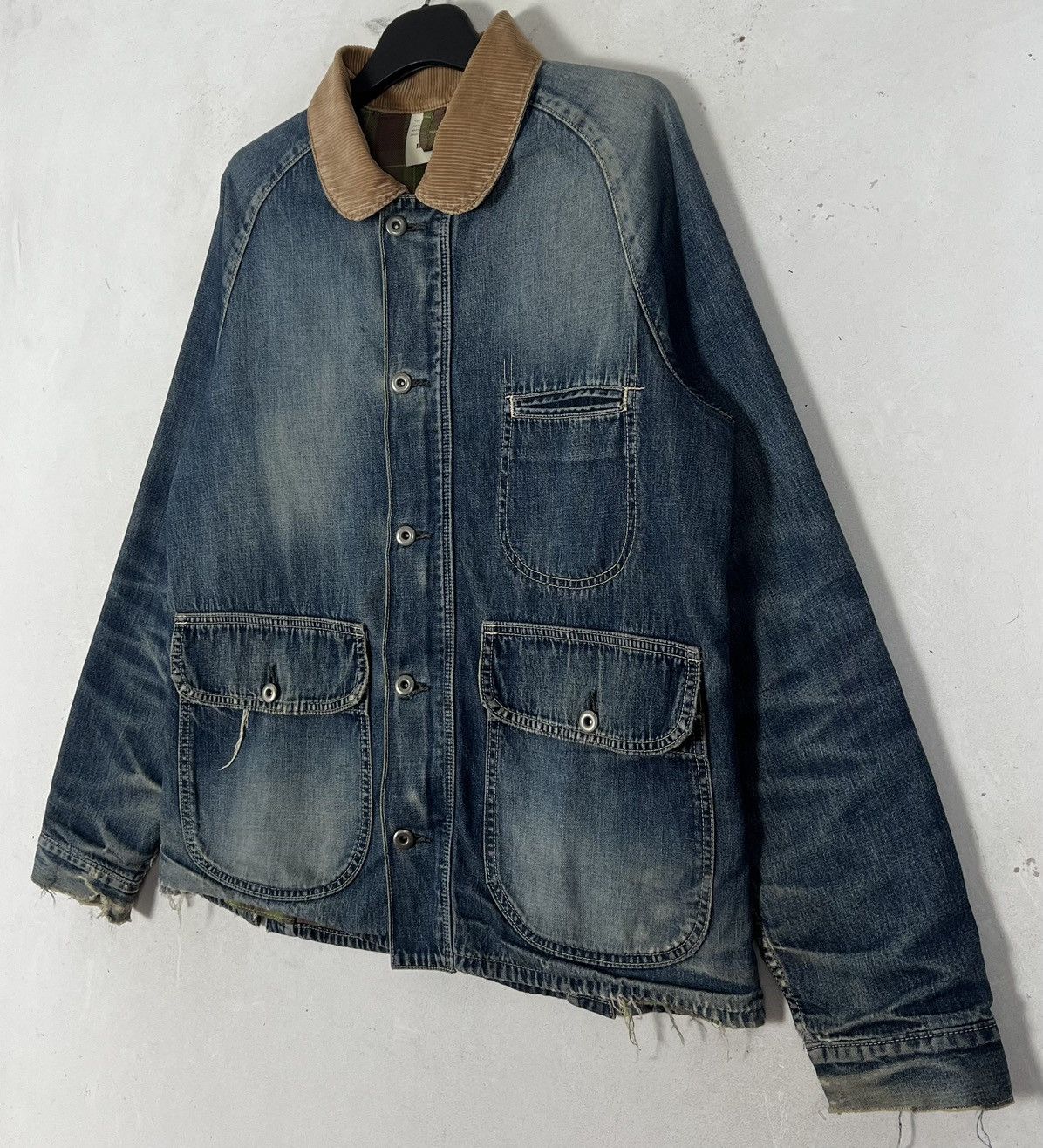 Japanese Brand Vintage Distressed Denim Chore Jacket Size US L / EU 52-54 / 3 - 4 Thumbnail
