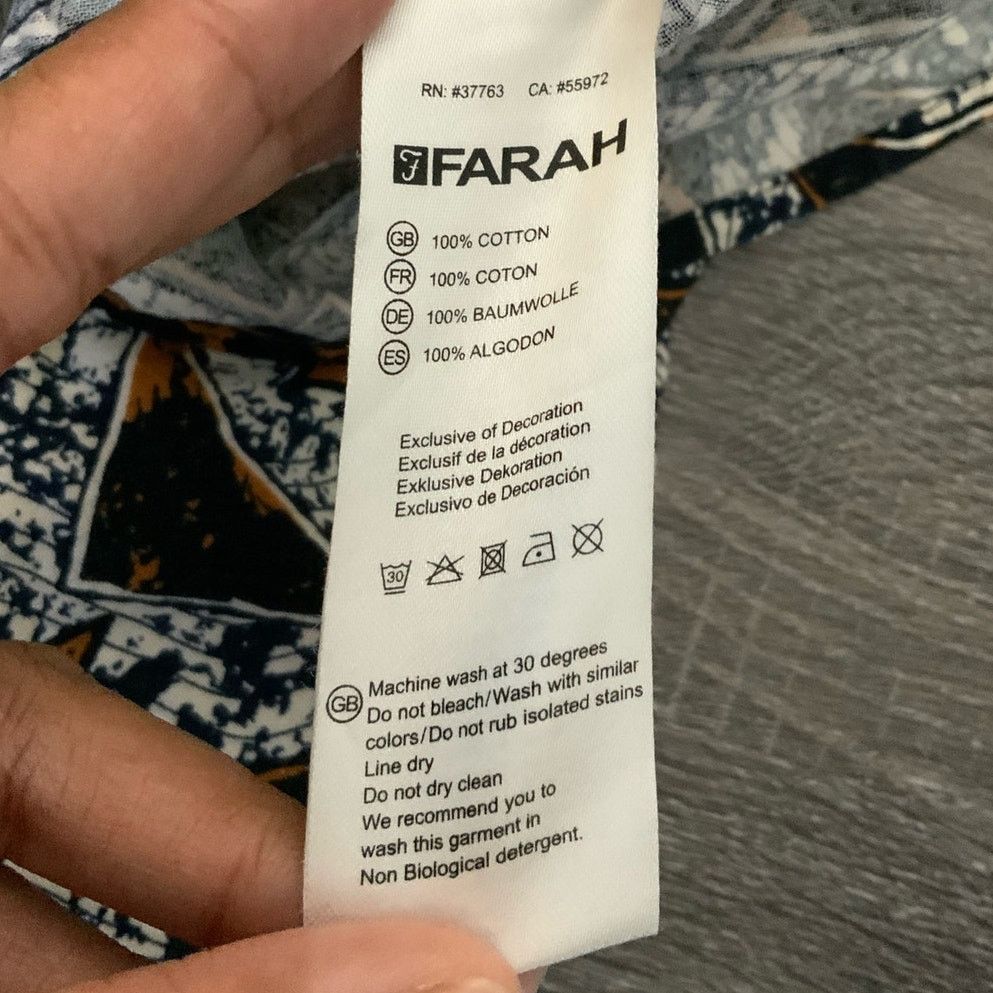 Farah Farah Vintage 'Slim Fit' Mod Style Button Up Shirt Men's M Size US M / EU 48-50 / 2 - 6 Thumbnail