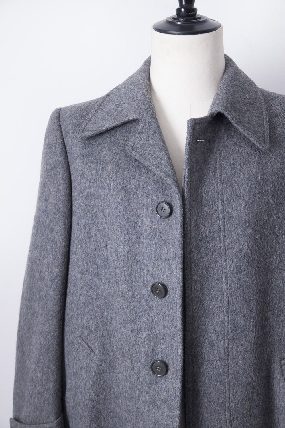 Vintage Vintage 1980's grey wool coat Size US M / EU 48-50 / 2 - 2 Thumbnail