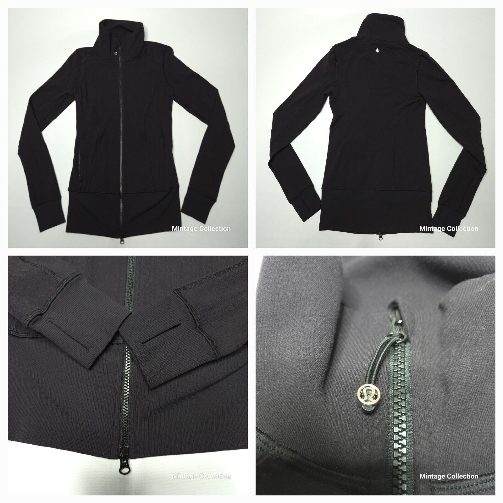 Lululemon Women’s Size 2 Nice Asana Black Full Zip Jacket