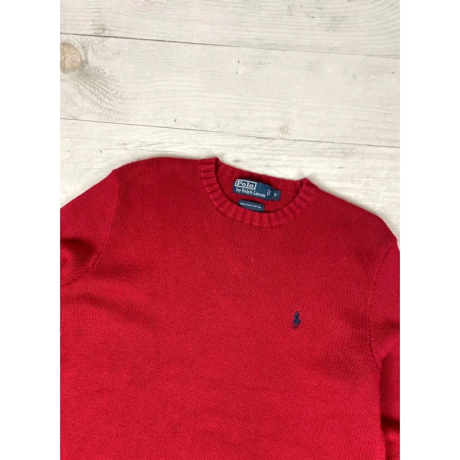 Polo Ralph Lauren VINTAGE Polo Ralph Lauren Sweater 90s USA Men Size S Red Knit Size US S / EU 44-46 / 1 - 2 Thumbnail