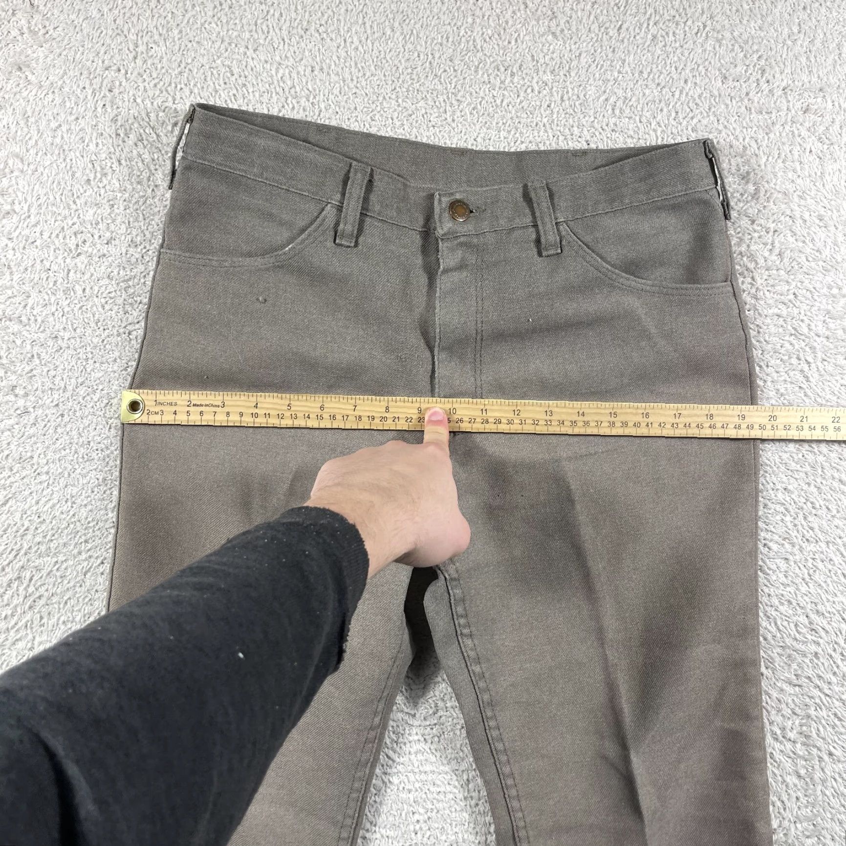 Wrangler VINTAGE Wrangler Dress Jeans Mens 32x29 Beige Brown Polyester Bootcut USA Cowboy Jeans Mens 32x29 Brown Beige Polyester Bootcut Cowboy Wrangler Size US 32 / EU 48 - 5 Thumbnail