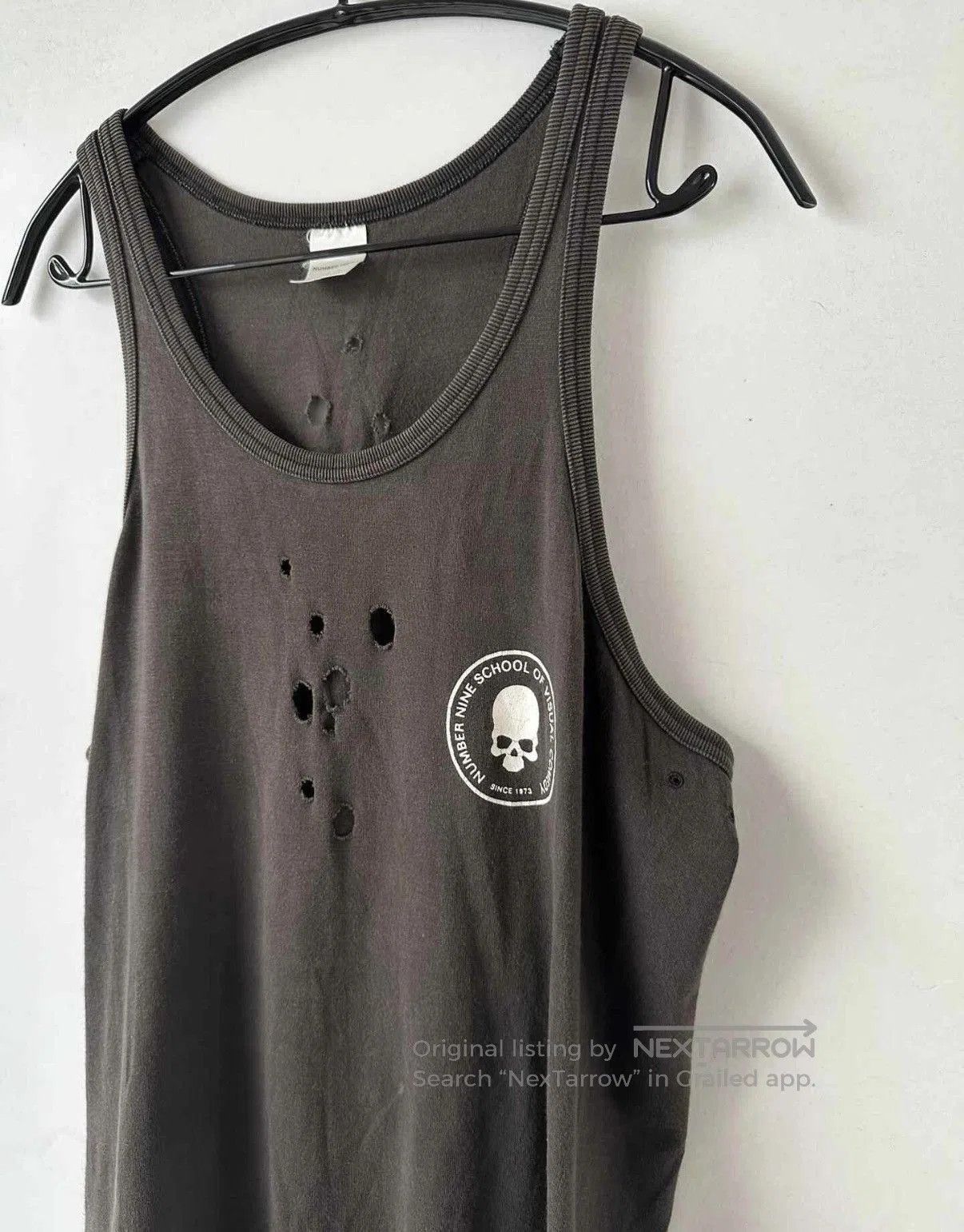 Number (N)ine Distressed Skull Graphic Sleeveless Top. Size US L / EU 52-54 / 3 - 2 Thumbnail