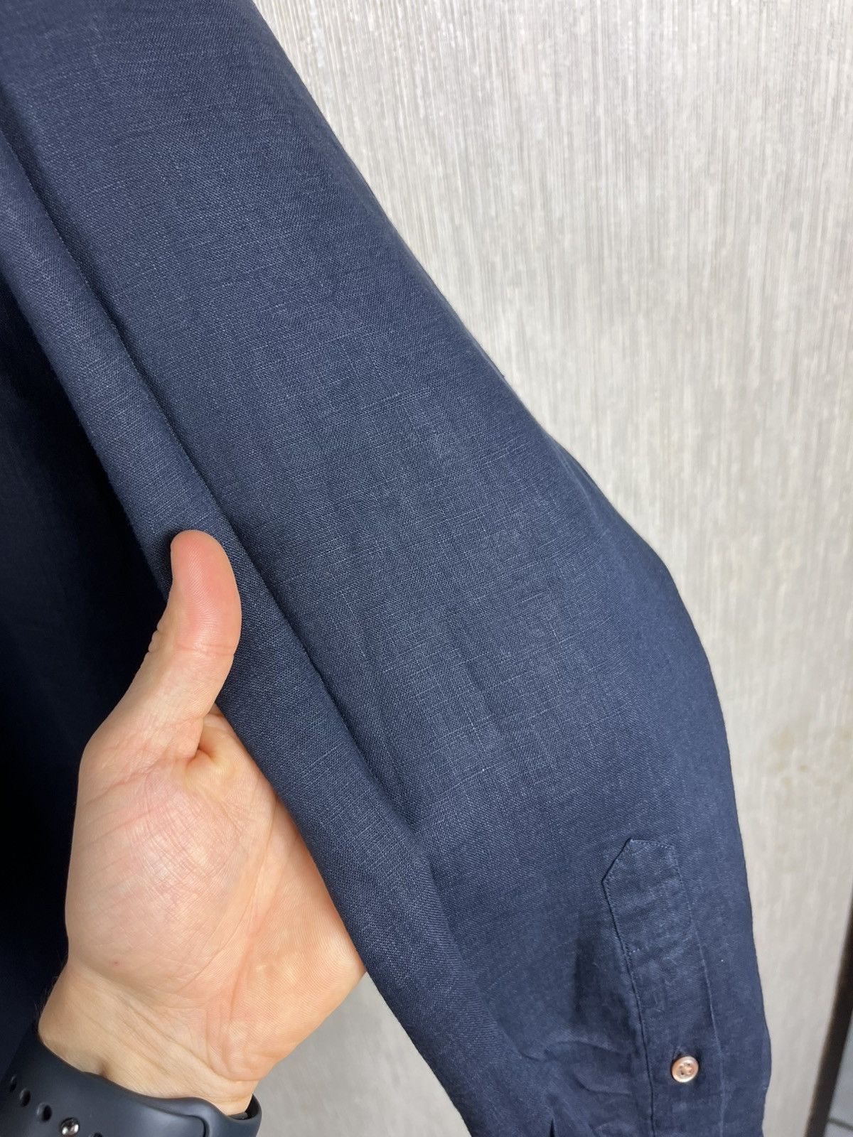 Kamakura Kamakura Maker’s shirt linen navy casual Japanese brand Size US M / EU 48-50 / 2 - 8 Thumbnail