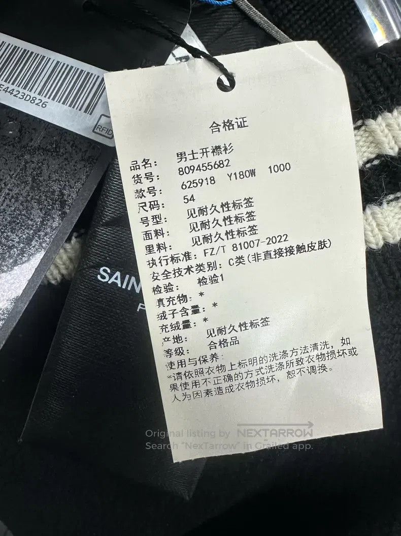 Saint Laurent Paris Saint Laurent Paris Black Back Logo Printed Baseball Jacke Size US L / EU 52-54 / 3 - 3 Thumbnail