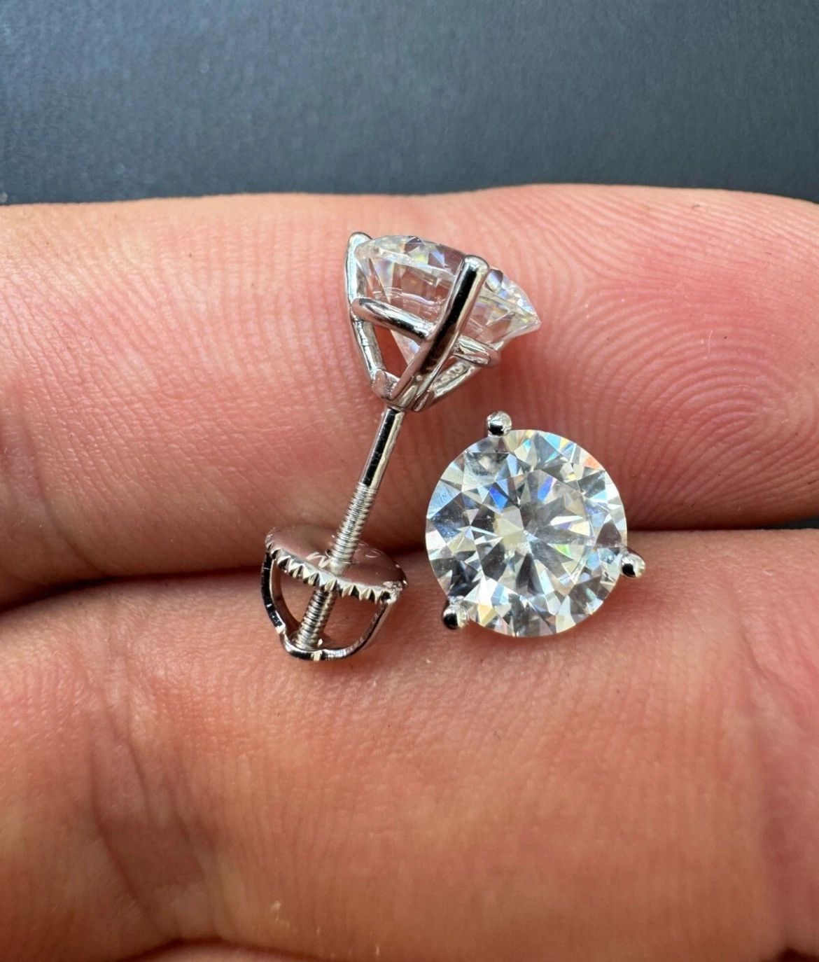 Other Gra Certified Mossianate Earrings W/ 925 silver Size ONE SIZE - 2 Thumbnail