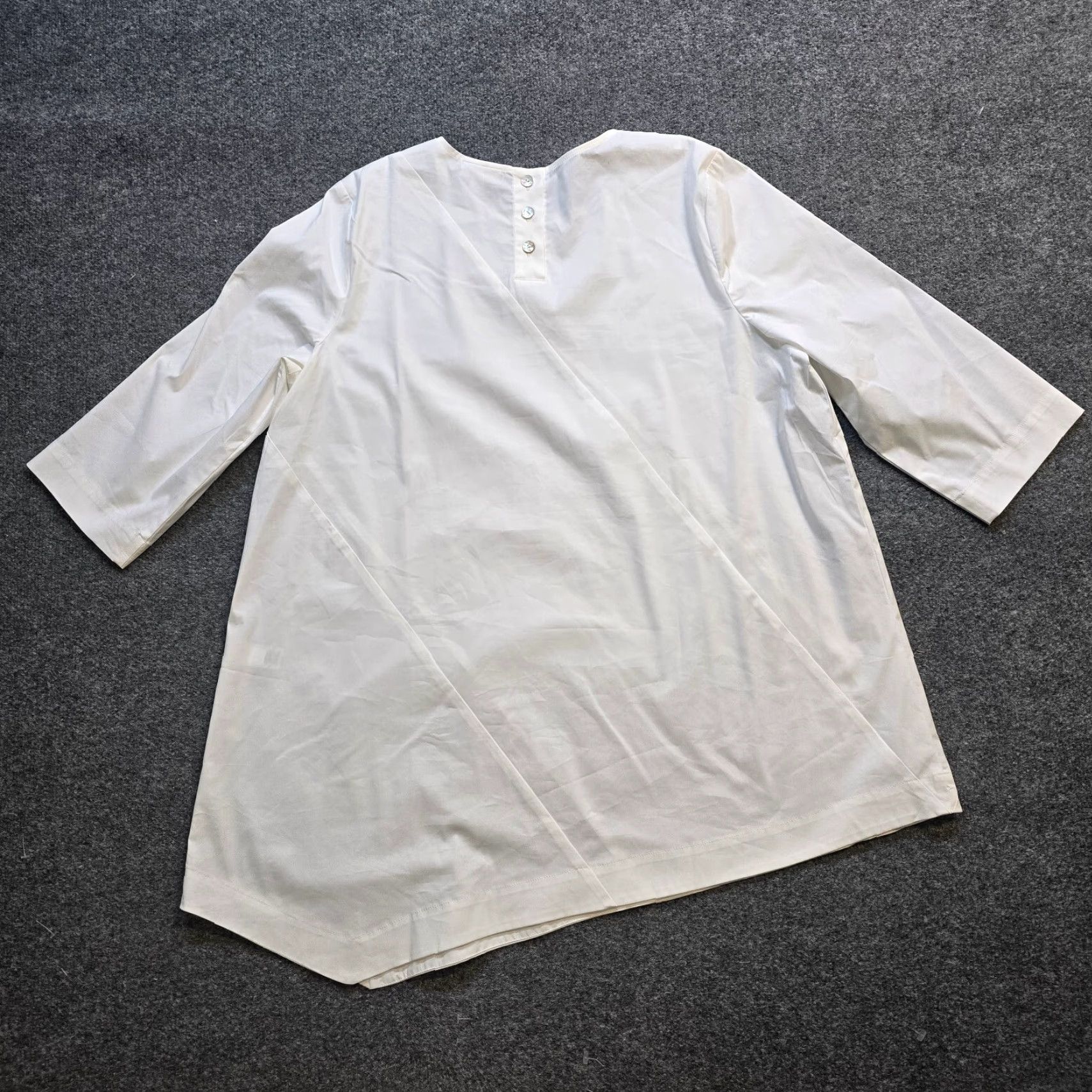 J. Jill J. Jill Top Womens L White 3/4 Sleeve Round Neck Shirt Blouse Casual Minimal Classic 90s? Size L / US 10 / IT 46 - 7 Thumbnail