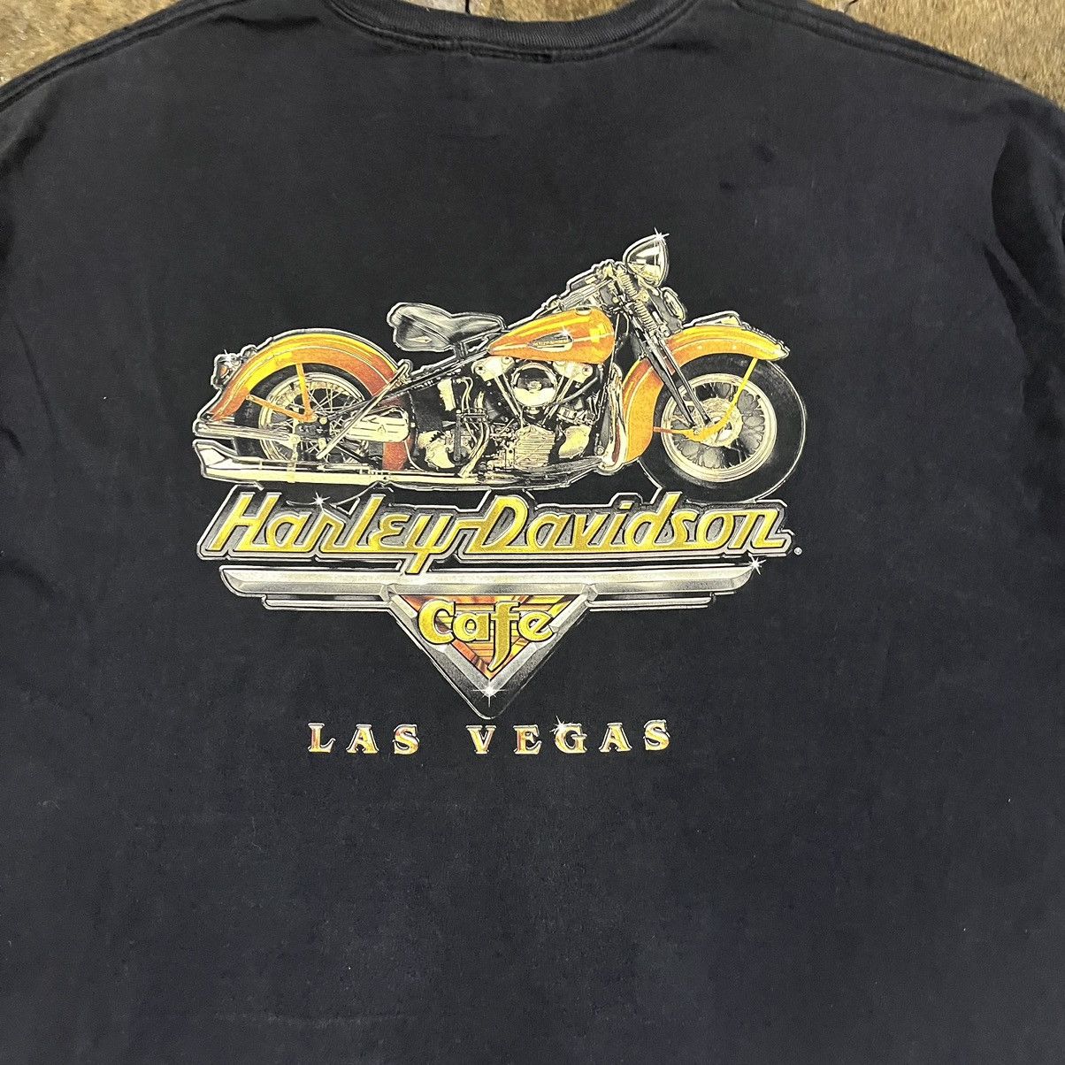 Harley Davidson × Vintage Crazy Vintage Harley Davidson Cafe Eagle Wings Tee Shirt 3XL Size US XXL / EU 58 / 5 - 8 Thumbnail