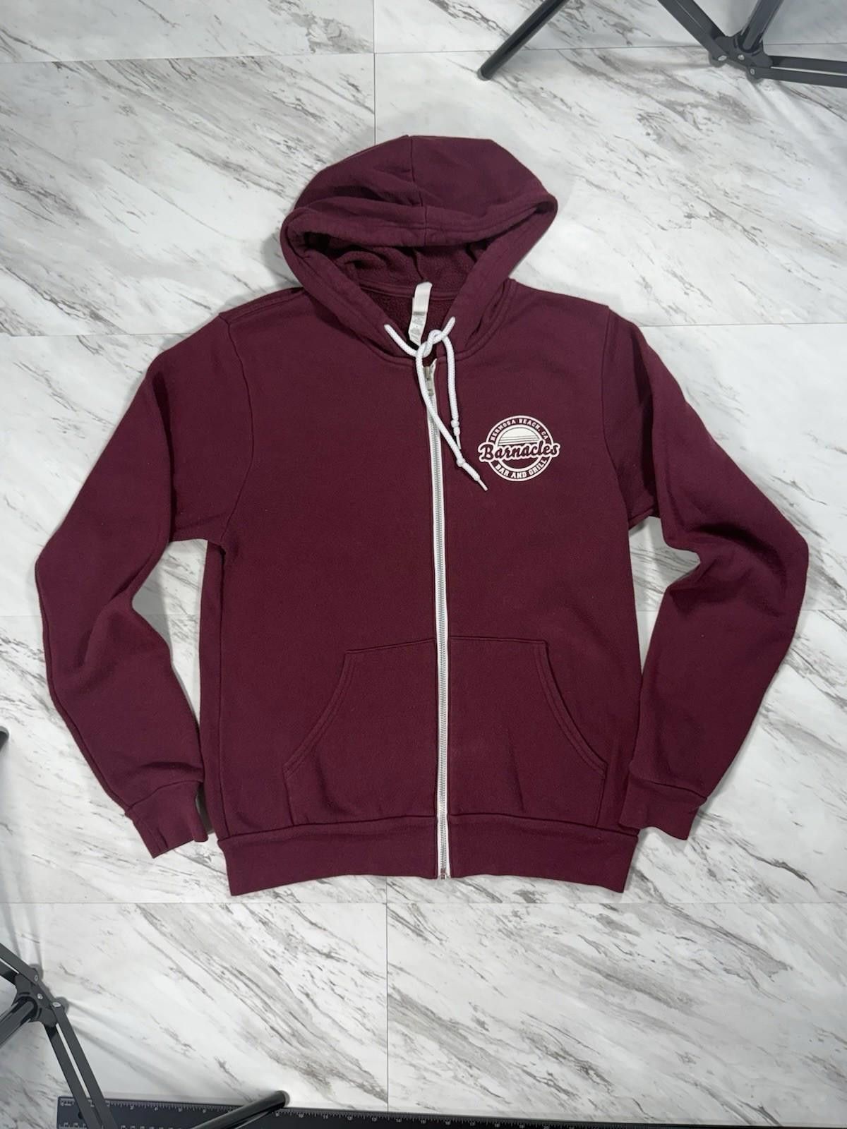 Other Barnacles Hermosa Beach Bar & Grill Hoodie Zip Up Maroon #8 Size US S / EU 44-46 / 1 - 1 Thumbnail