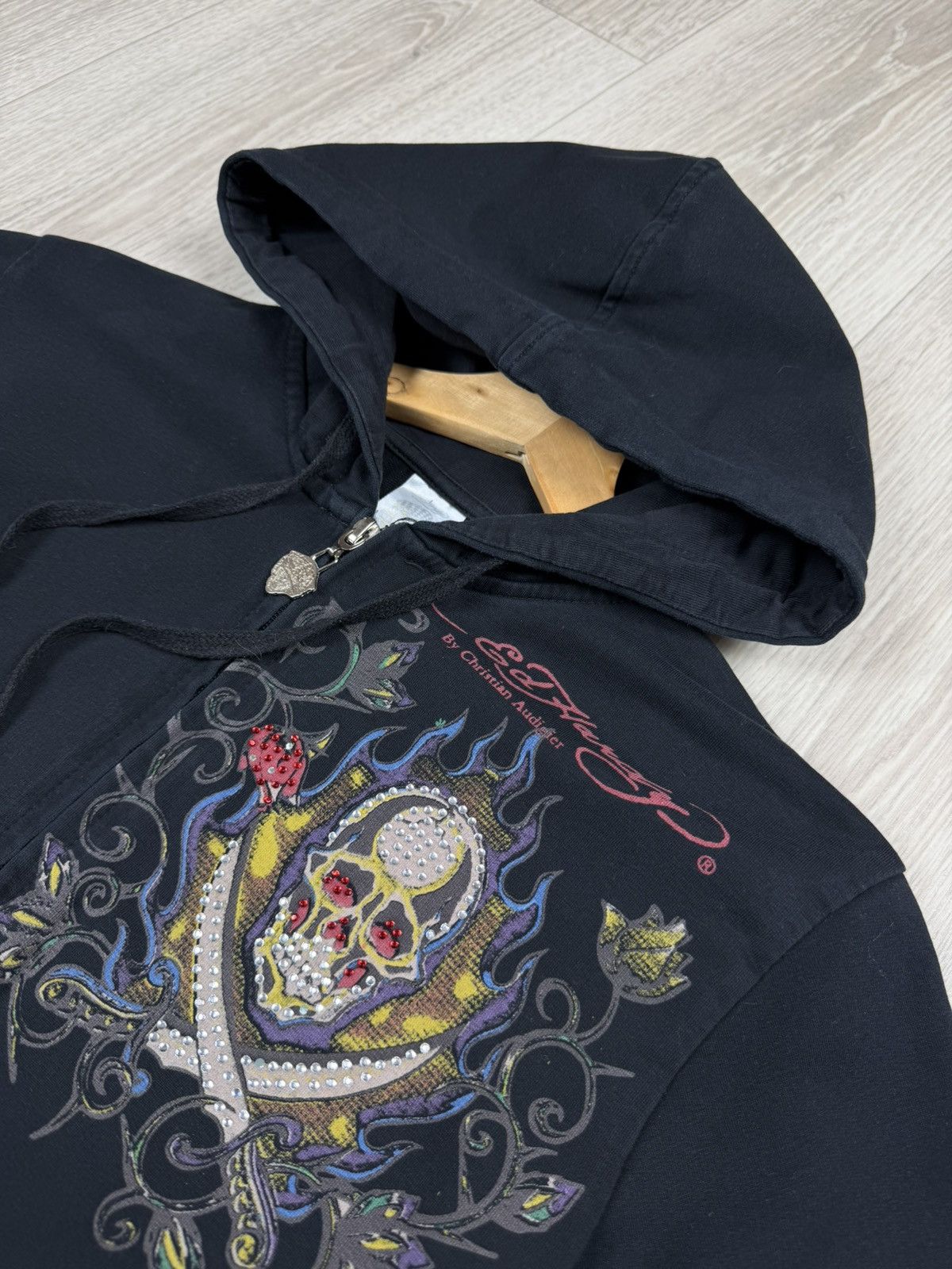 Ed Hardy Ed Hardy by Christian Audigier Women Zip Hoodie Big Logo Size S / US 4 / IT 40 - 4 Thumbnail