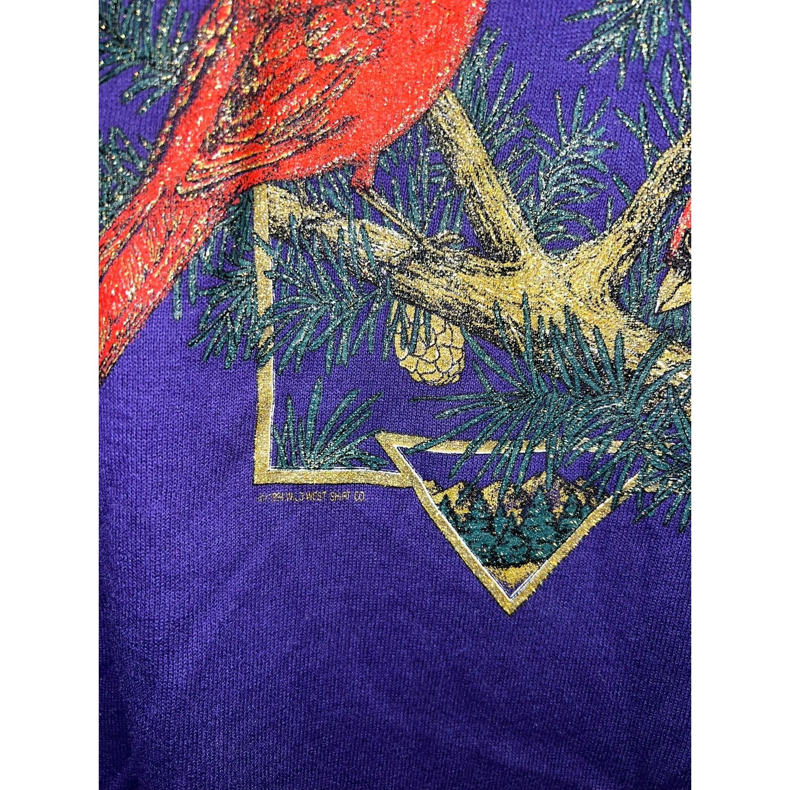 Jerzees Vintage Pocono Mountains Sweatshirt Cardinal Bird Large 90s Size US L / EU 52-54 / 3 - 6 Thumbnail