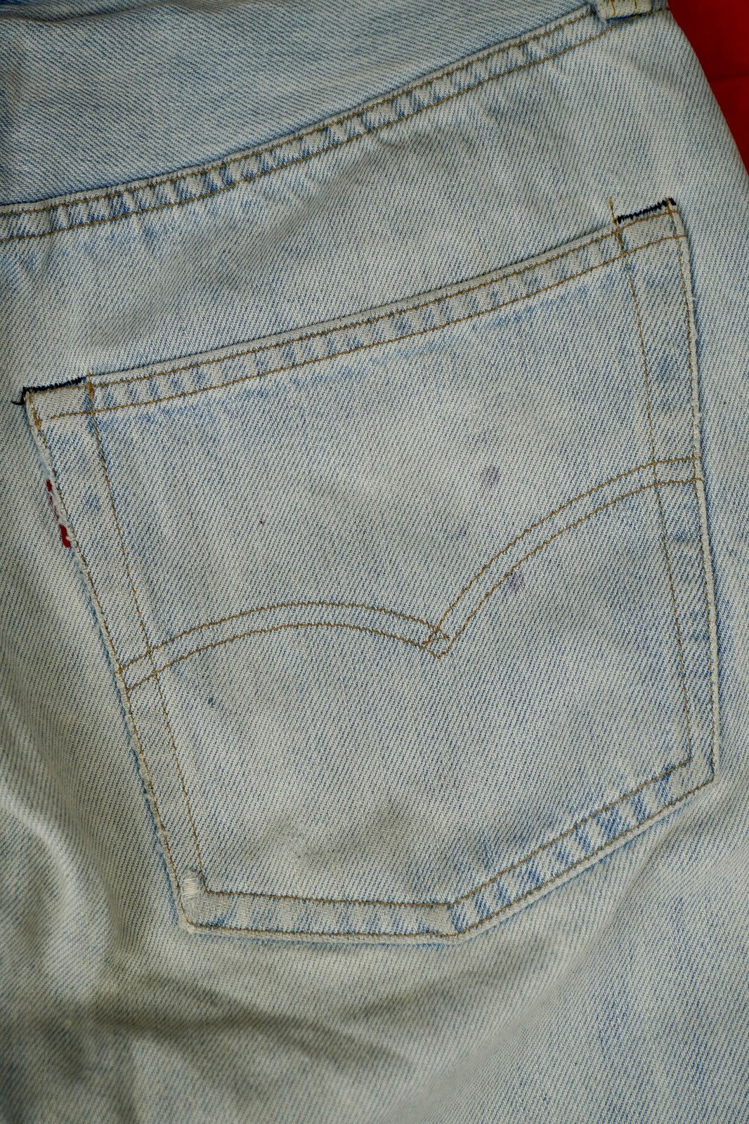 Levi's × Vintage Vintage Levis 501 Redline Selvedge Button #6 Grunge Baggy Size US 30 / EU 46 - 12 Thumbnail