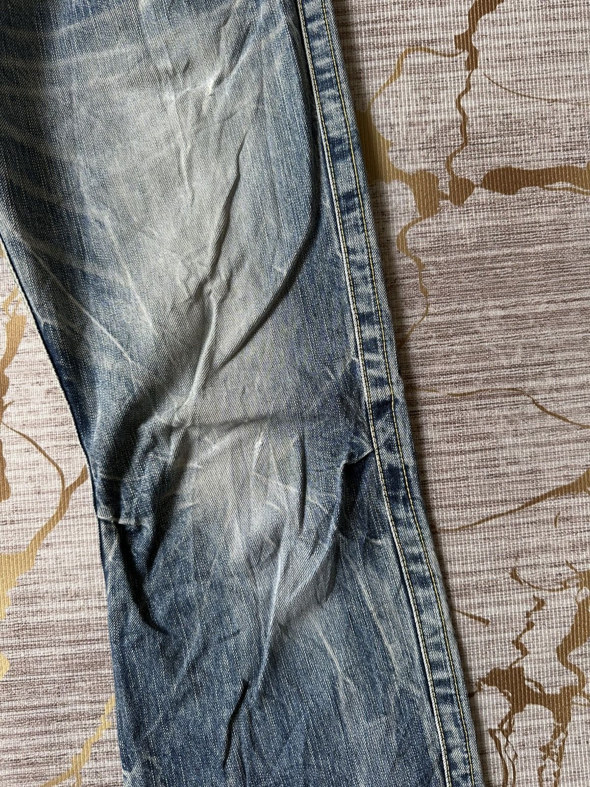 Japanese Brand FLARE Blue Way Japan Claw Marks Distressed Design Denim Size US 30 / EU 46 - 9 Thumbnail