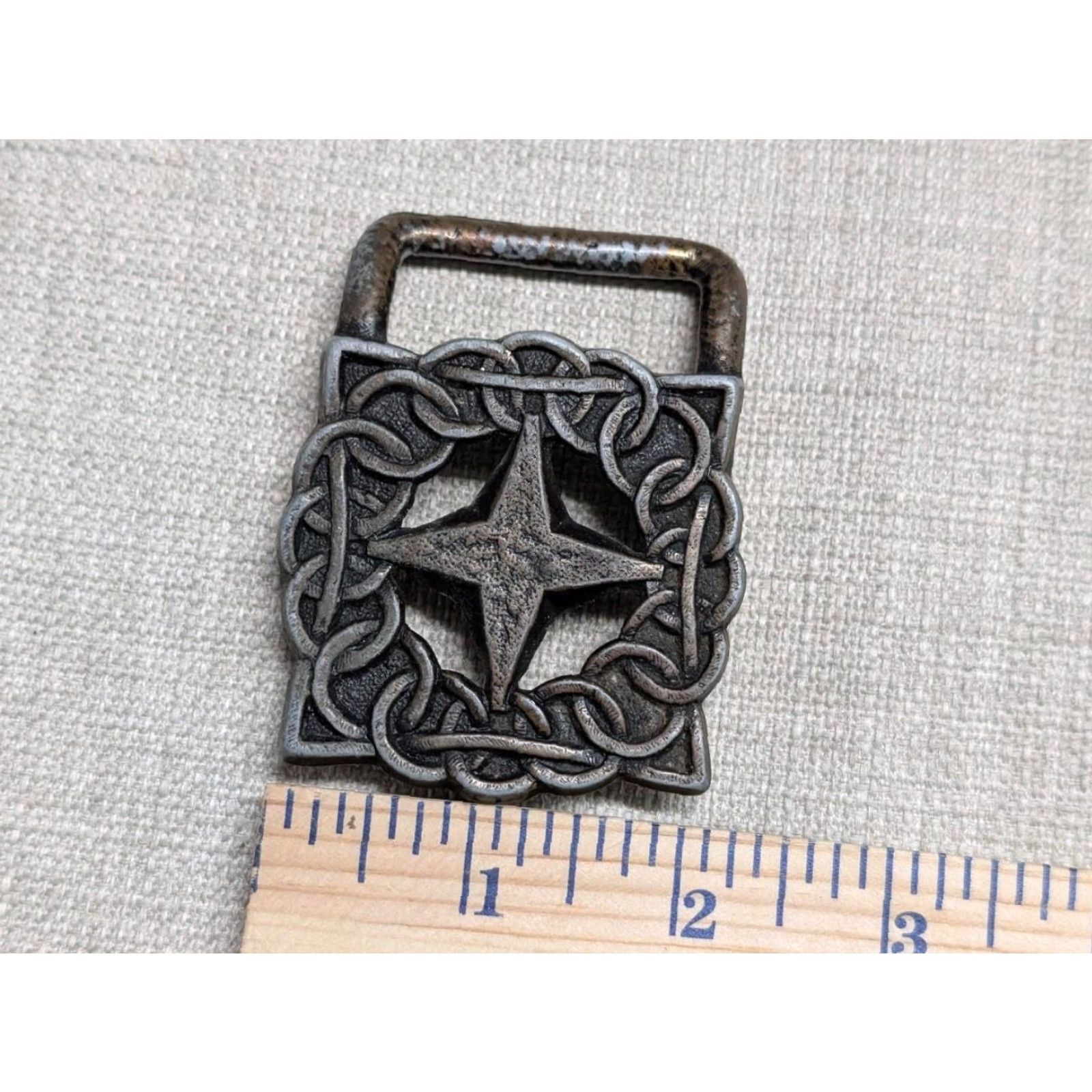 Vintage VINTAGE BRASS belt buckle Men Belt Buckle Star handcrafted 1970s rustic BRUTALIST Hippie Cowboy Western 1.5 in width Mens Size ONE SIZE - 6 Thumbnail