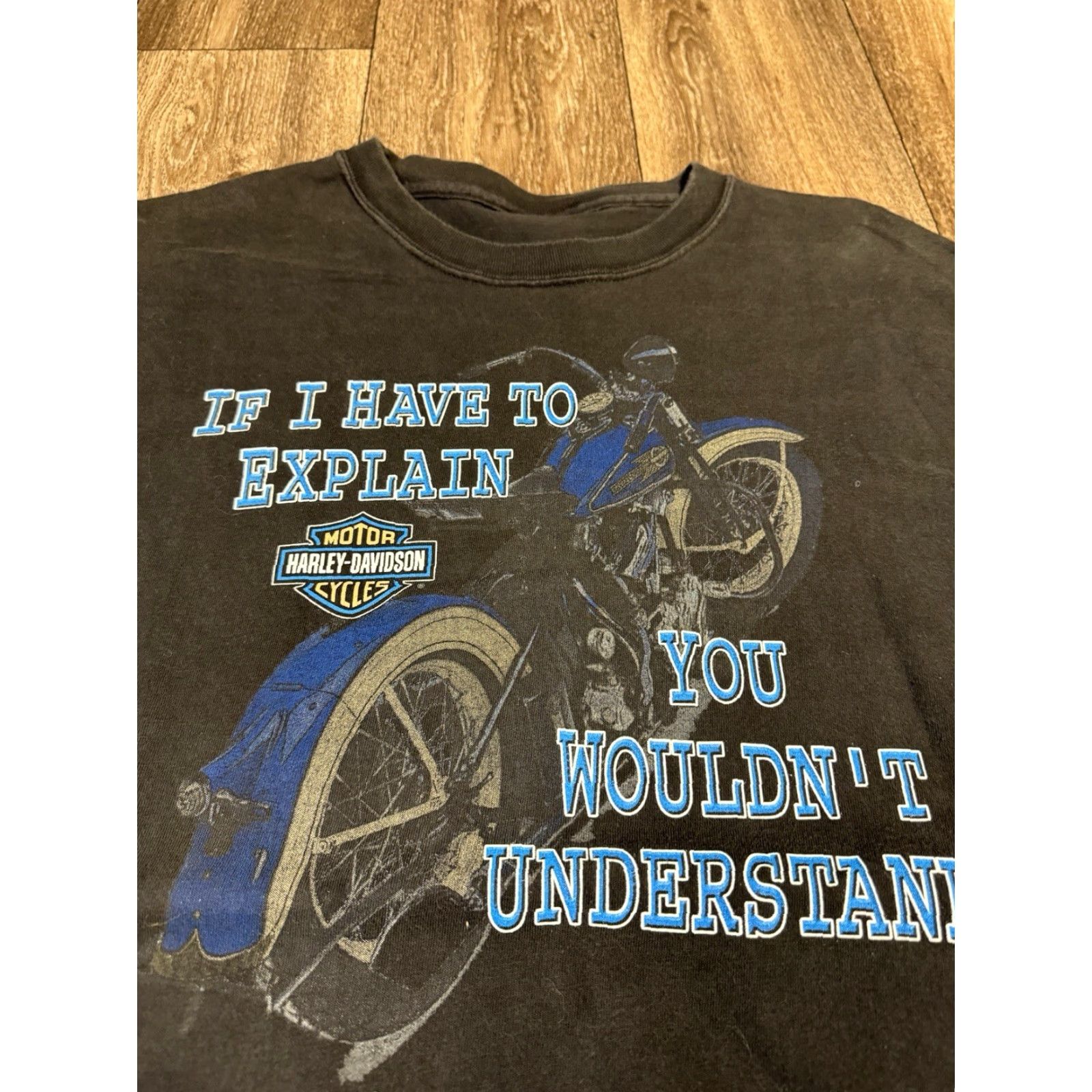 Harley Davidson VINTAGE Harley-Davidson Tee XL T-Shirt Black Mens 2003 If I Have To Explain You Wouldn’t Understand Shirt XL Men Artwork 2003 Vintage Size US XL / EU 56 / 4 - 6 Thumbnail