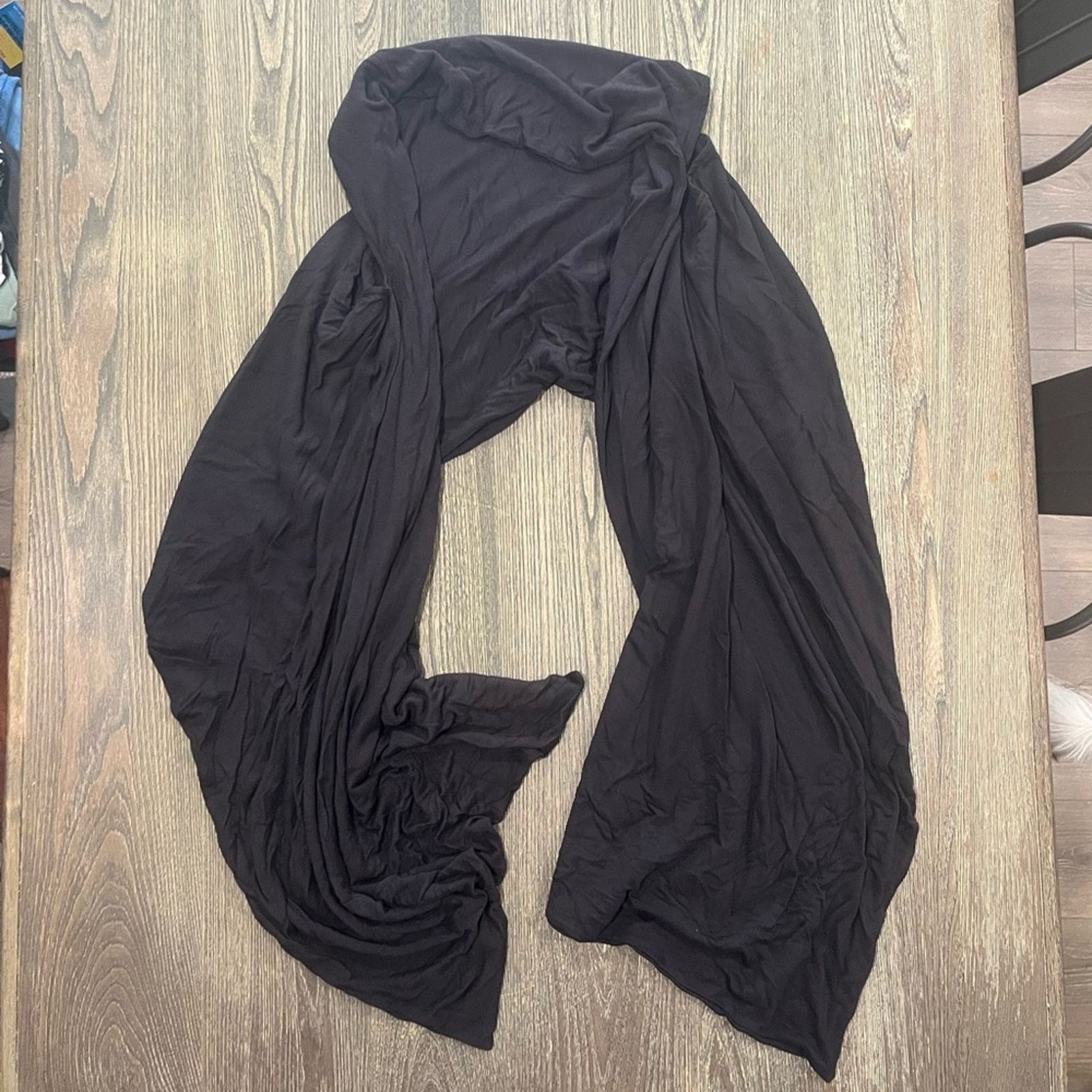 Vintage Michi Scarf Cape Poncho Coverup Jersey Black One Size Size ONE SIZE - 1 Thumbnail