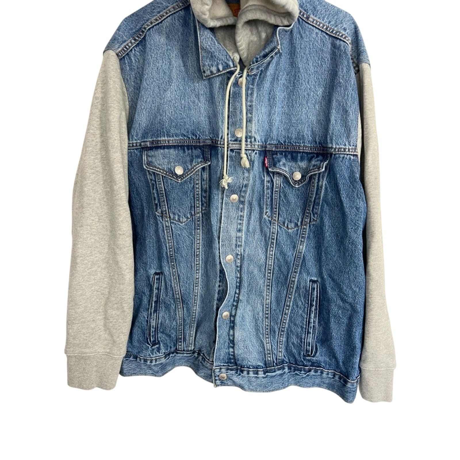 Levi's Levi’s Denim Jeans Hybrid Hoodie Trucker Jacket XXXL CLEAN Size US XXL / EU 58 / 5 - 4 Thumbnail