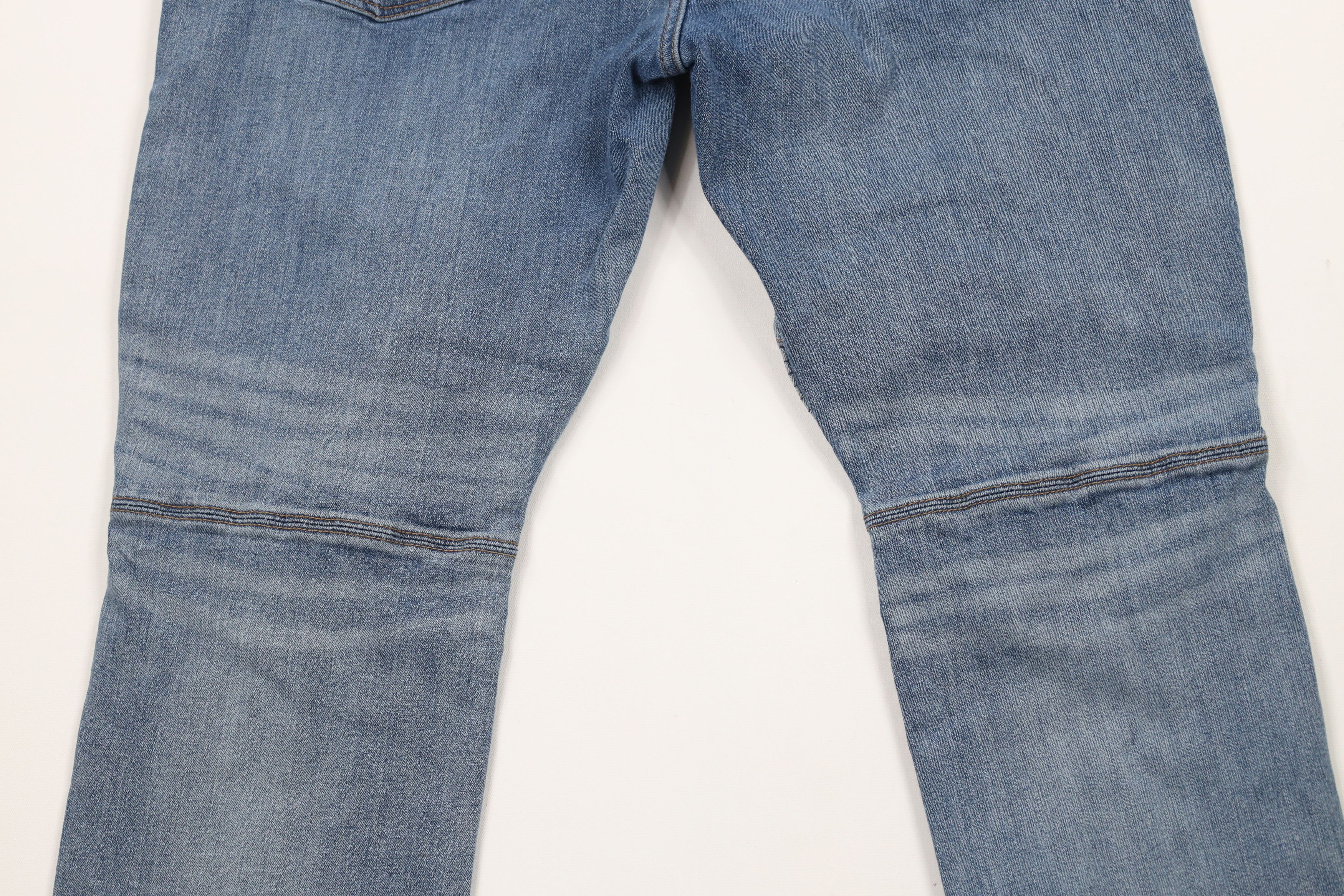 Express × Vintage Express Skinny Leg Ribbed Moto Motorcycle Denim Jeans Blue Size US 34 / EU 50 - 10 Thumbnail