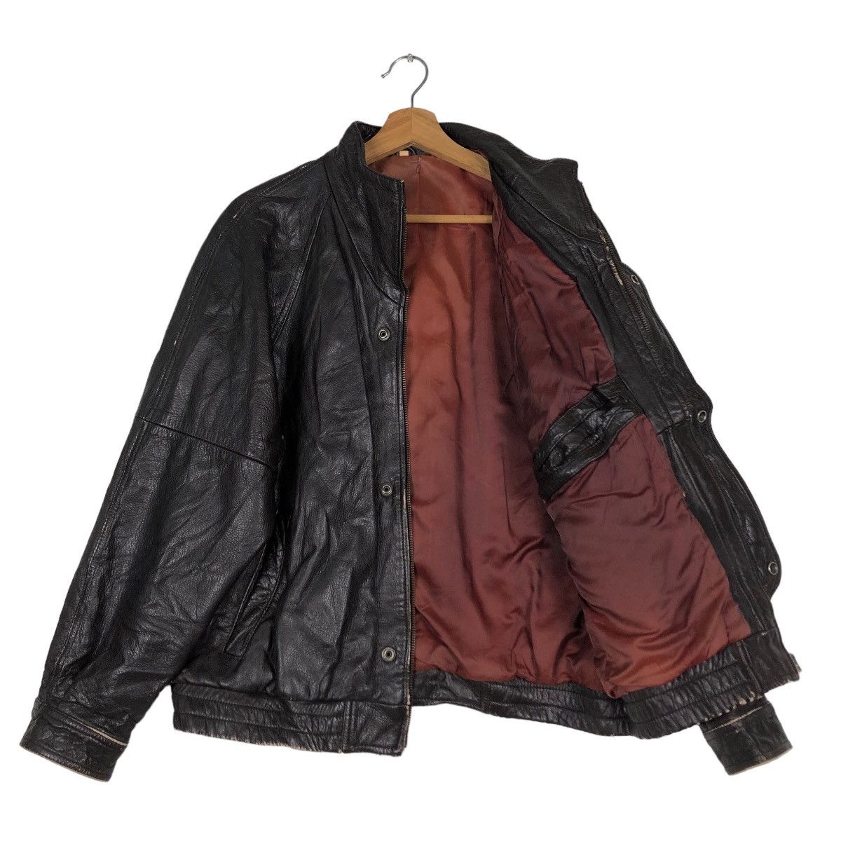 Japanese Brand 🔥Vintage Biker Leather Jacket Military Design Issey Miyake Size US M / EU 48-50 / 2 - 11 Thumbnail