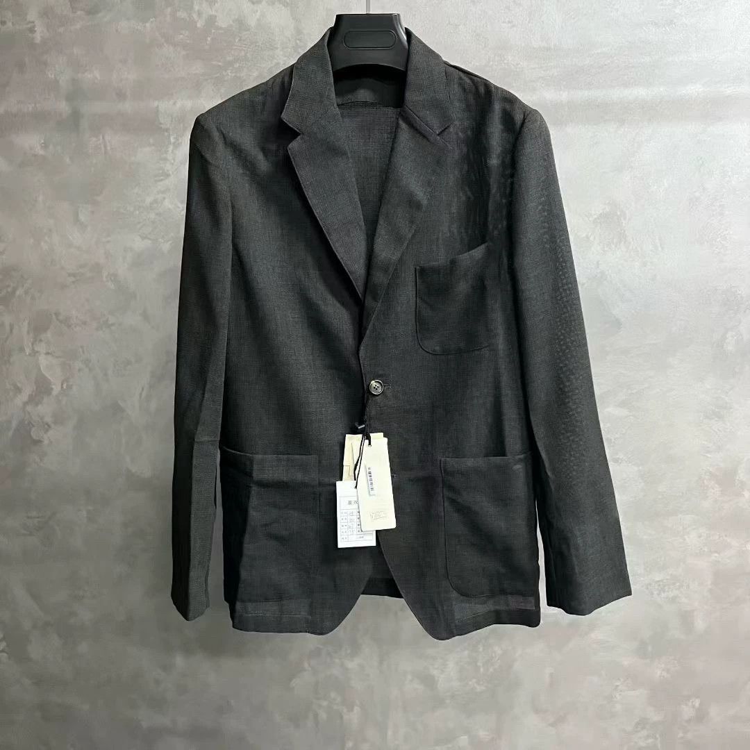 Acne Studios acne studios gray long sleeve blazer jacket Size US L / EU 52-54 / 3 - 1 Thumbnail