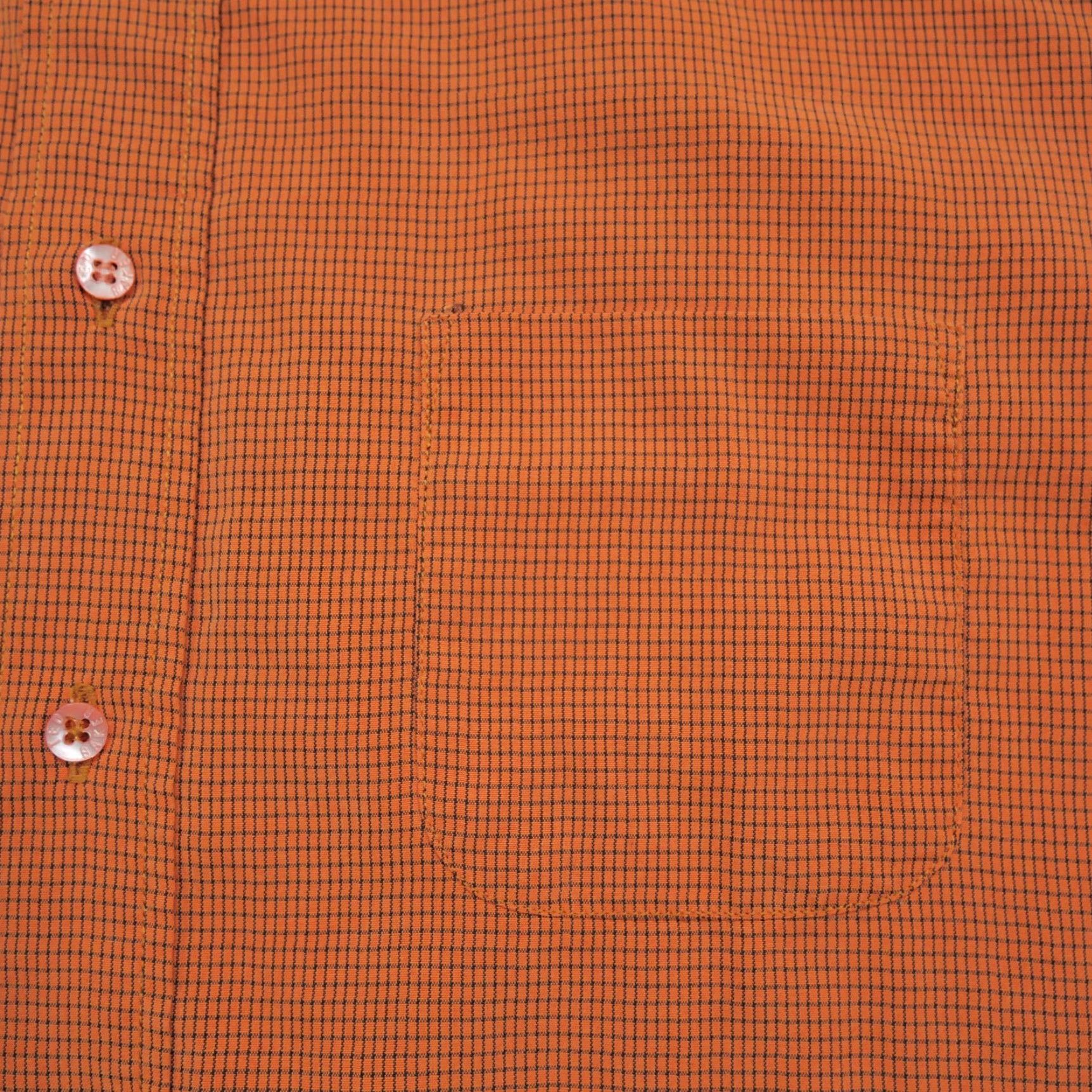 Ted Baker Ted Baker Shirt Mens 4 Four Orange Black Grid Button Up Long Sleeve Size US L / EU 52-54 / 3 - 2 Thumbnail