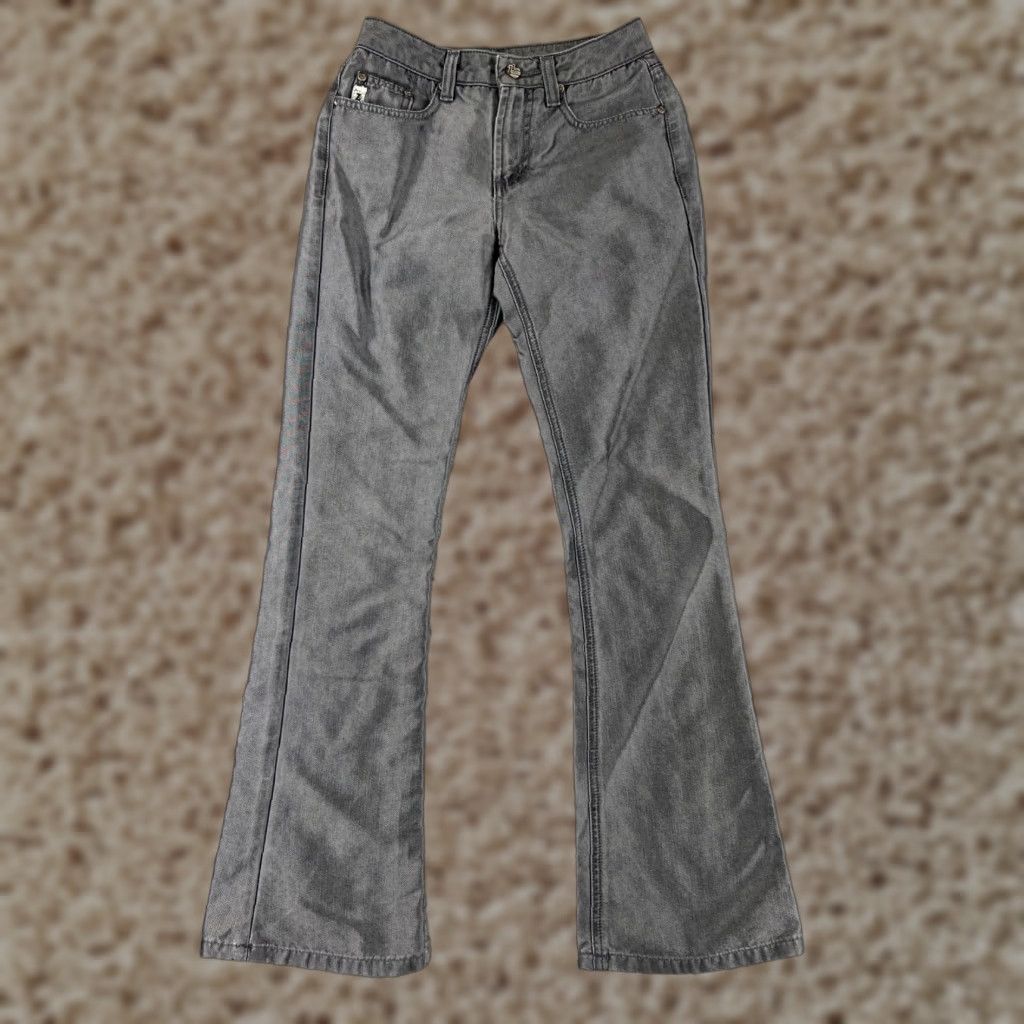 Denime Z. Cavaricci Jeans Womens 24 Gray Denim Bootcut Mid Rise 5-Pocket Cotton Stretch Size 42" / US 20 - 1 Thumbnail