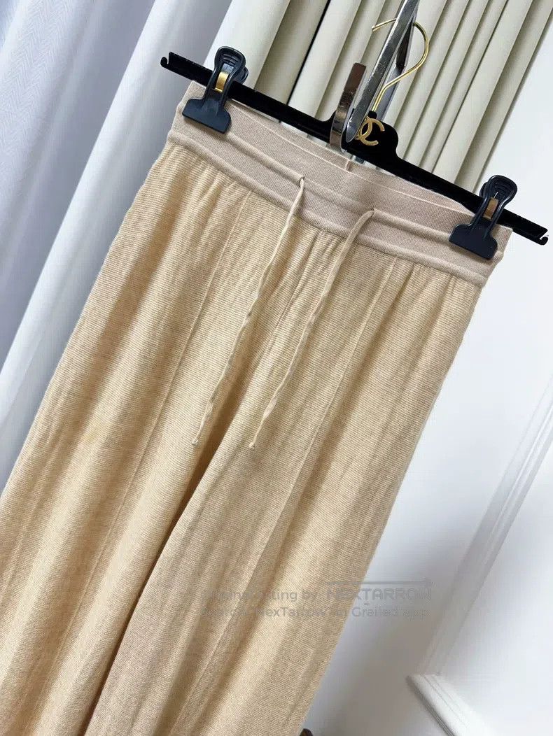 Loro Piana Loro Piana Beige Baby Cashmere Knit Elastic Waist Long Pan Size 26" / US 2 / IT 38 - 3 Thumbnail