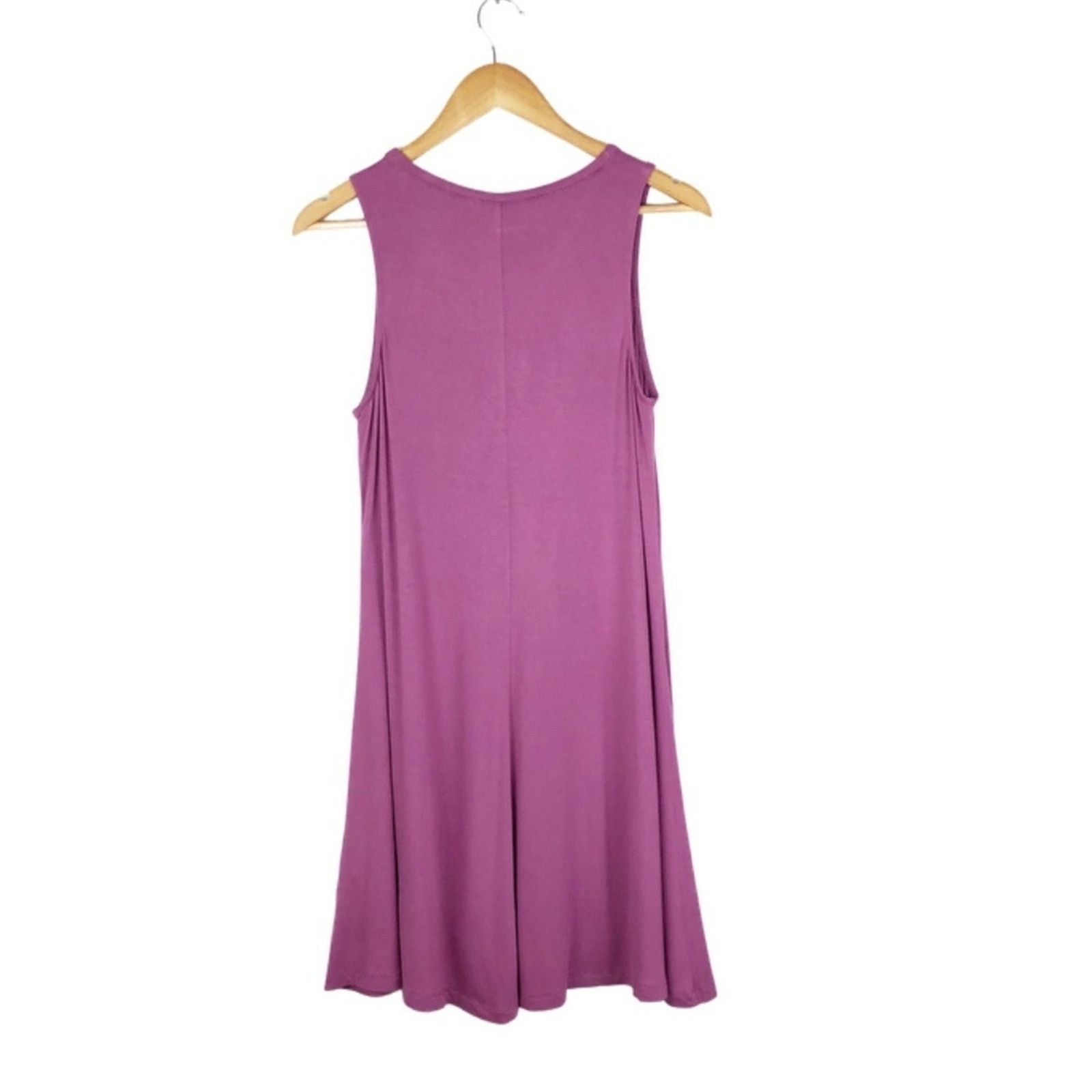 Express Express Women’s Lace Up Trapeze Hem Purple Mini Dress Size M / US 6-8 / IT 42-44 - 8 Thumbnail