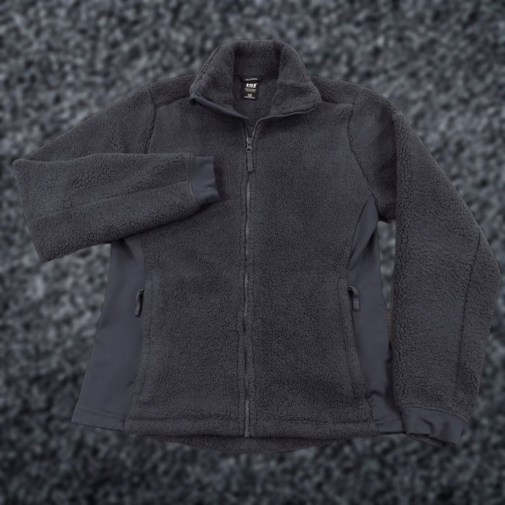 Helly Hansen Helly Hansen Jacket Womens Large Navy Fleece Full Zip Ribbed Side Sherpa Sweater Size L / US 10 / IT 46 - 1 Thumbnail