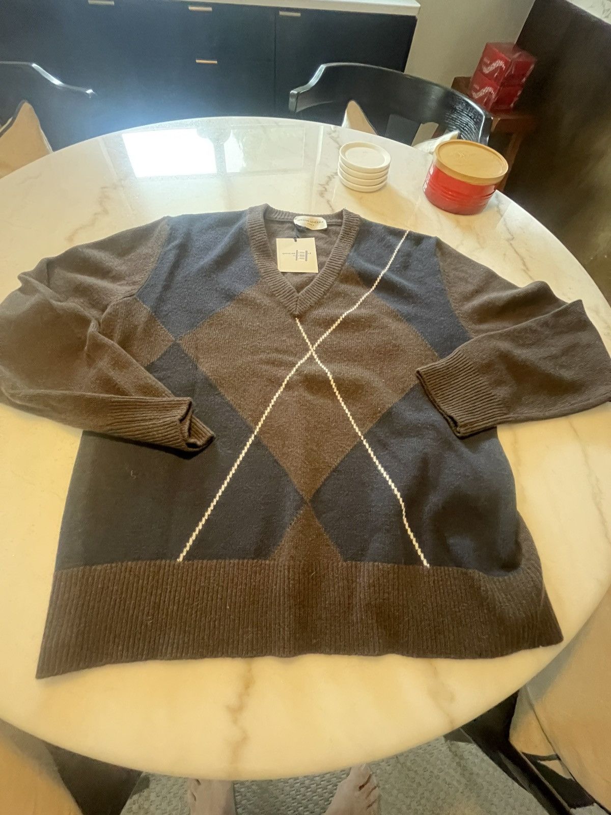 Officine Generale Officine Generale mens Argyle sweater M Made in Italy NWT Size US M / EU 48-50 / 2 - 11 Thumbnail