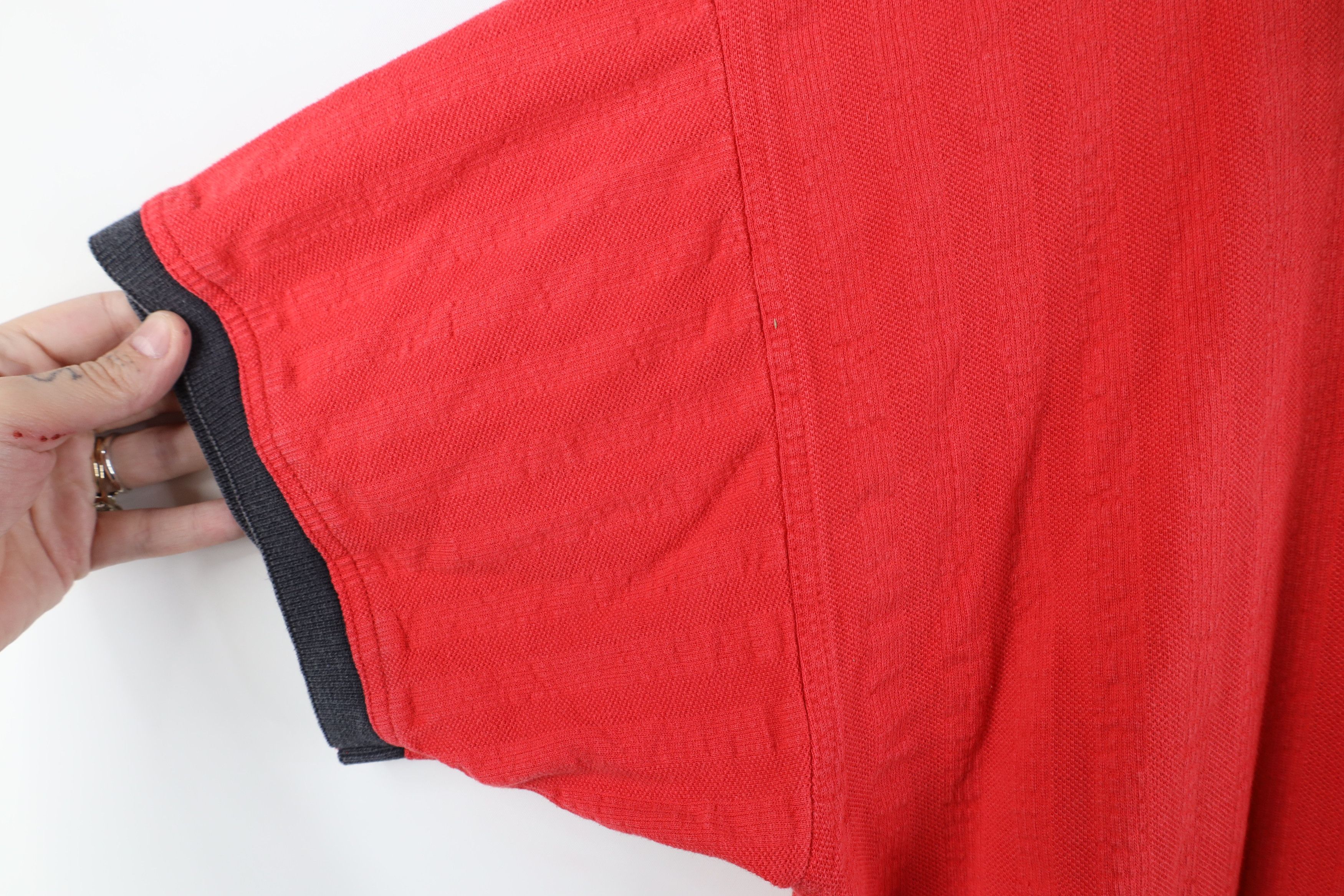 Vintage Vintage 90s Detroit Red Wings Hockey Half Zip Polo Shirt Red Size US XL / EU 56 / 4 - 9 Thumbnail